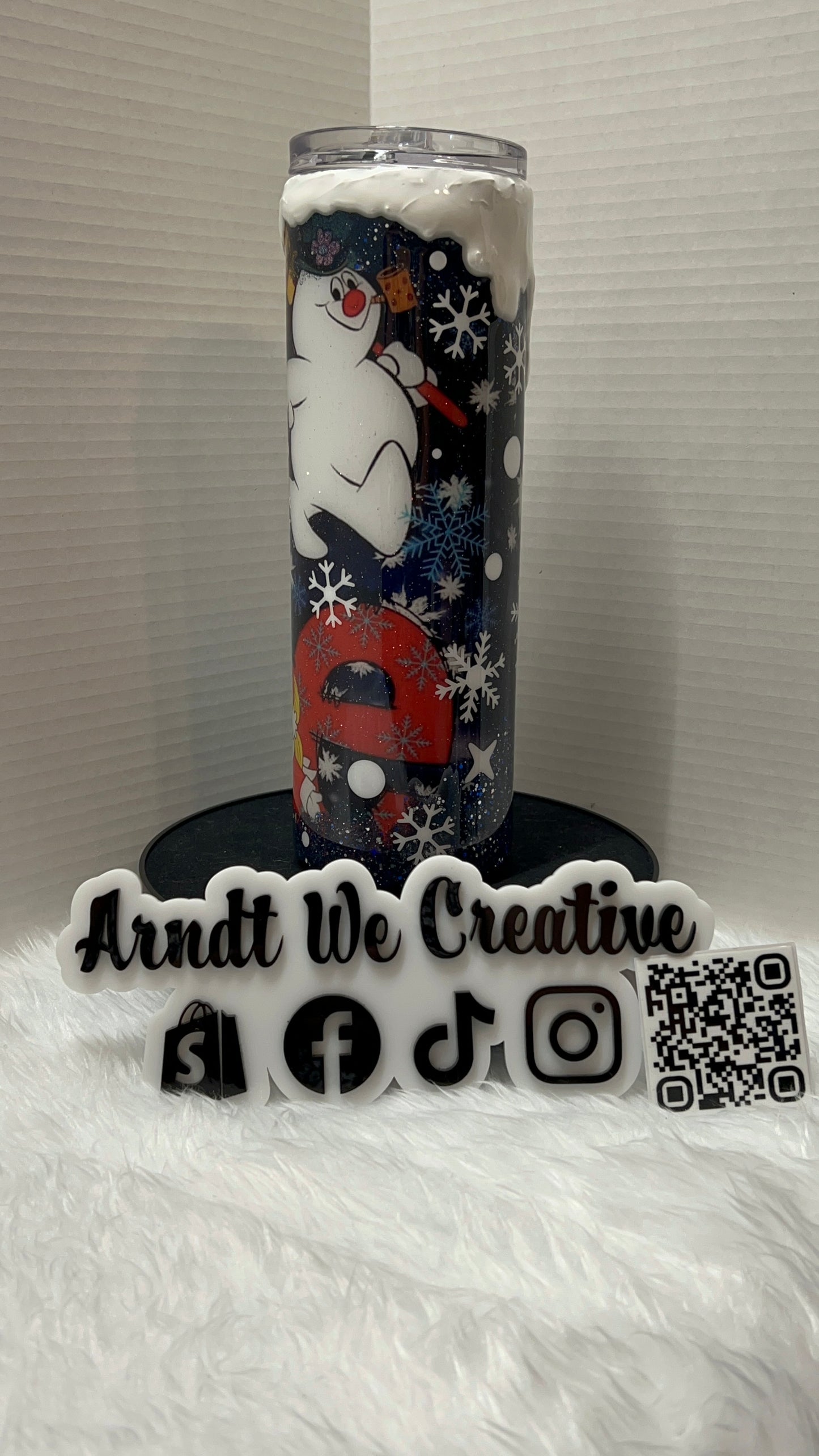 Ready to Ship - 30oz Skinny Tumbler (Snowman)