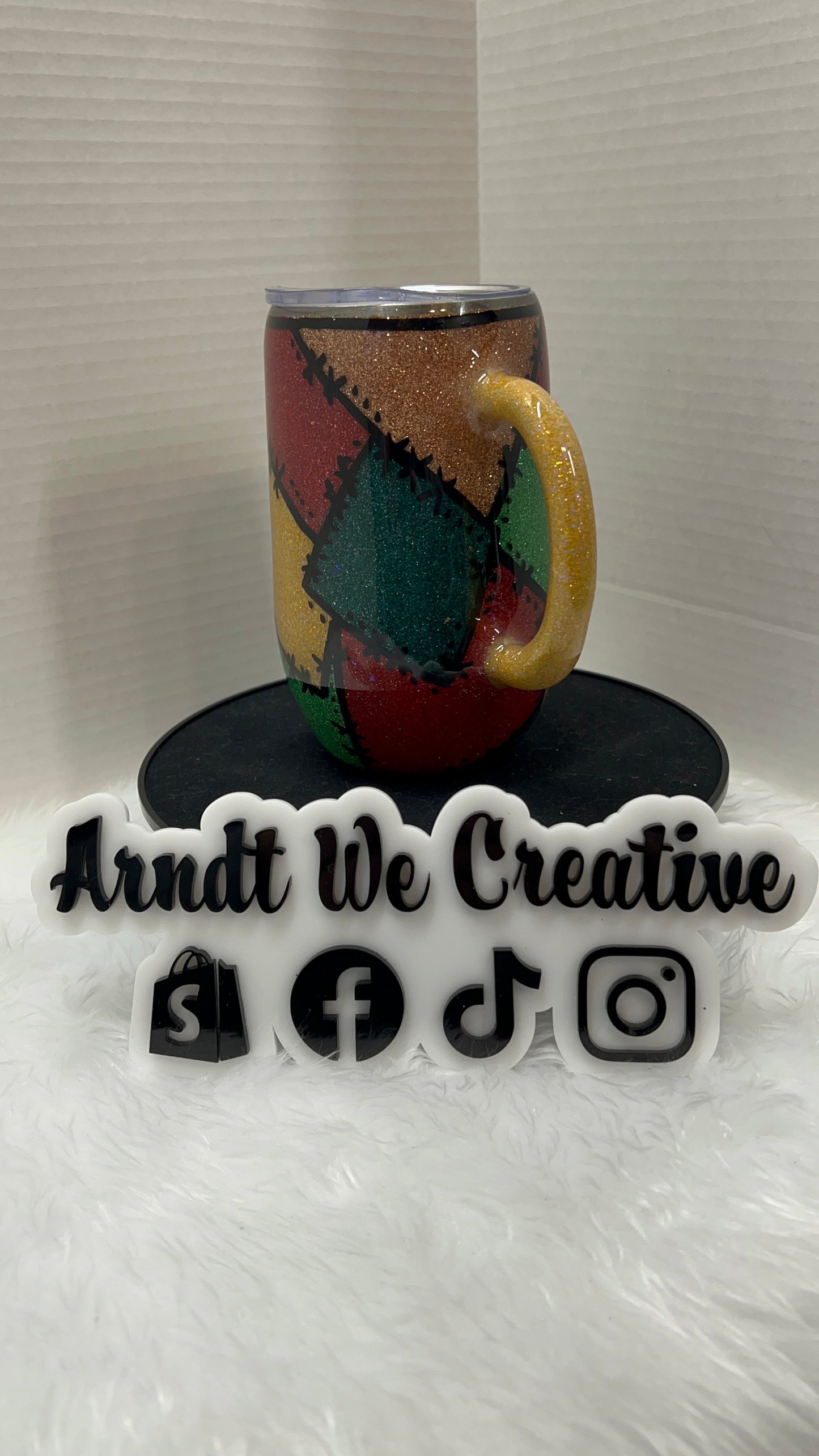 Ready to Ship - 16oz Stemmy (Green Guy Patchwork)