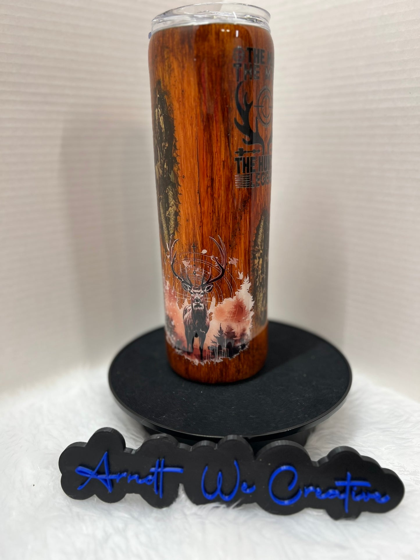 Ready to Ship - 30oz Skinny Tumbler (Woodgrain Deer)