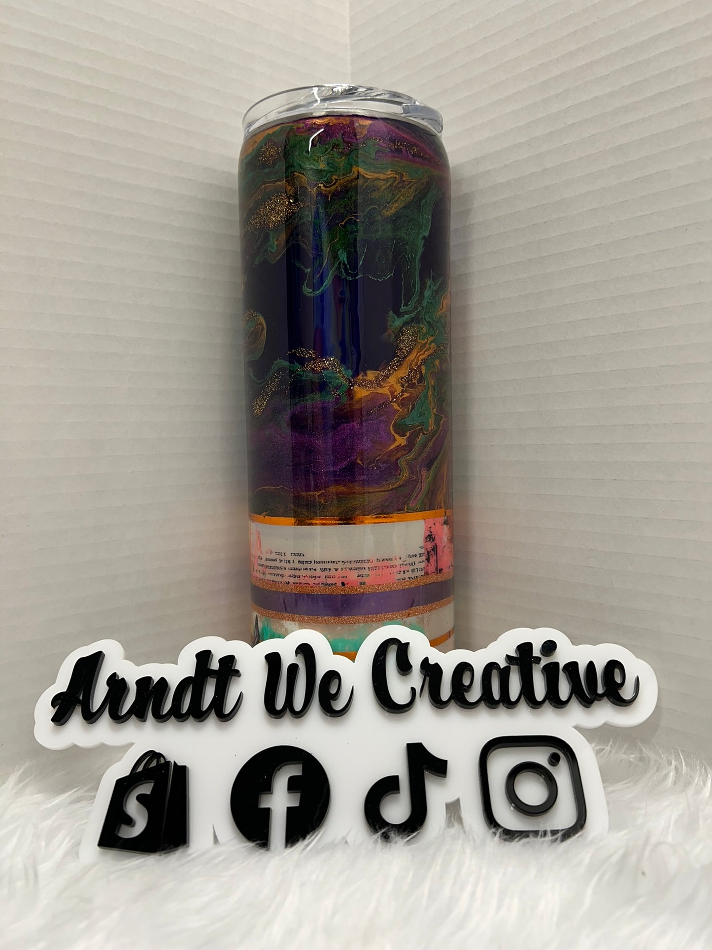 Ready to Ship - 30oz Skinny Tumbler (Fly Away Spread Your Wings)