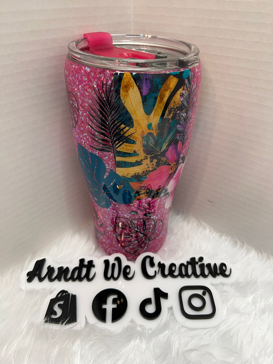 Ready to Ship - 30oz Modern Curve Tumbler (Monstera)