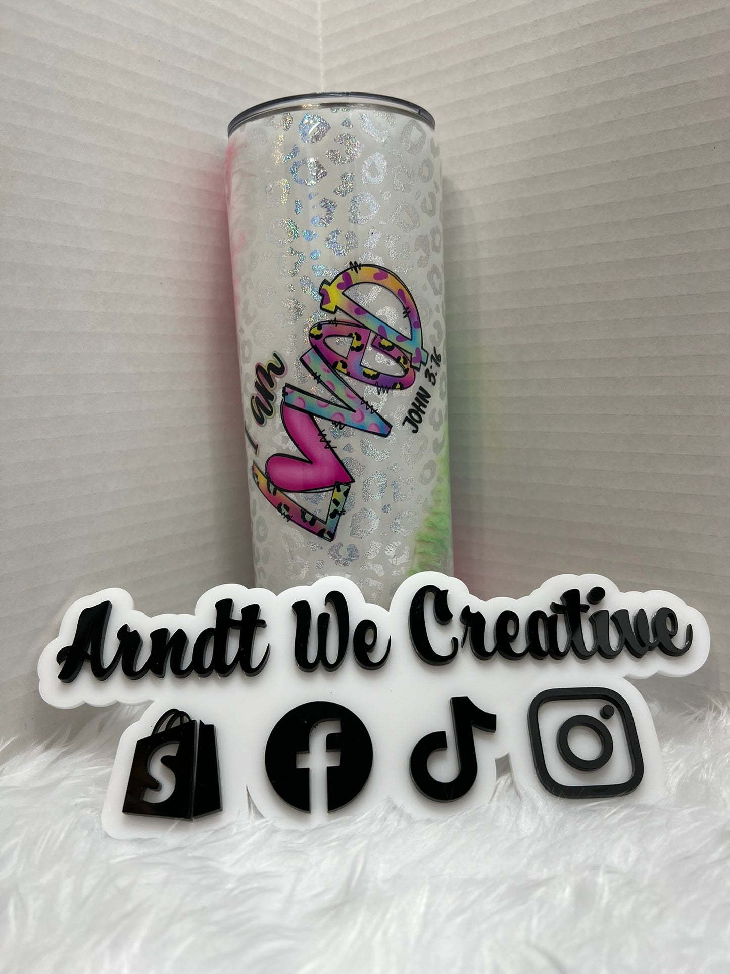 Ready to Ship - 20oz Skinny Tumbler (I am Loved)