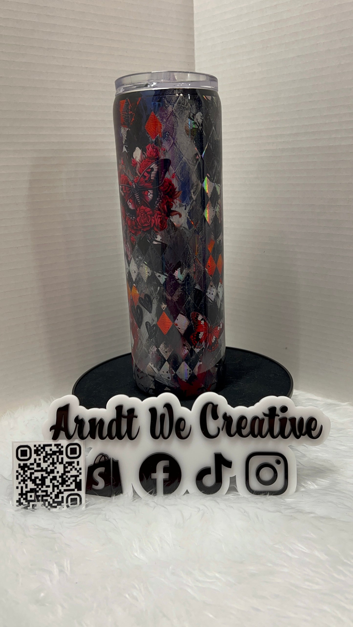 Ready to Ship - 30oz Skinny Tumbler (Stay Savage Not Average Grunge)