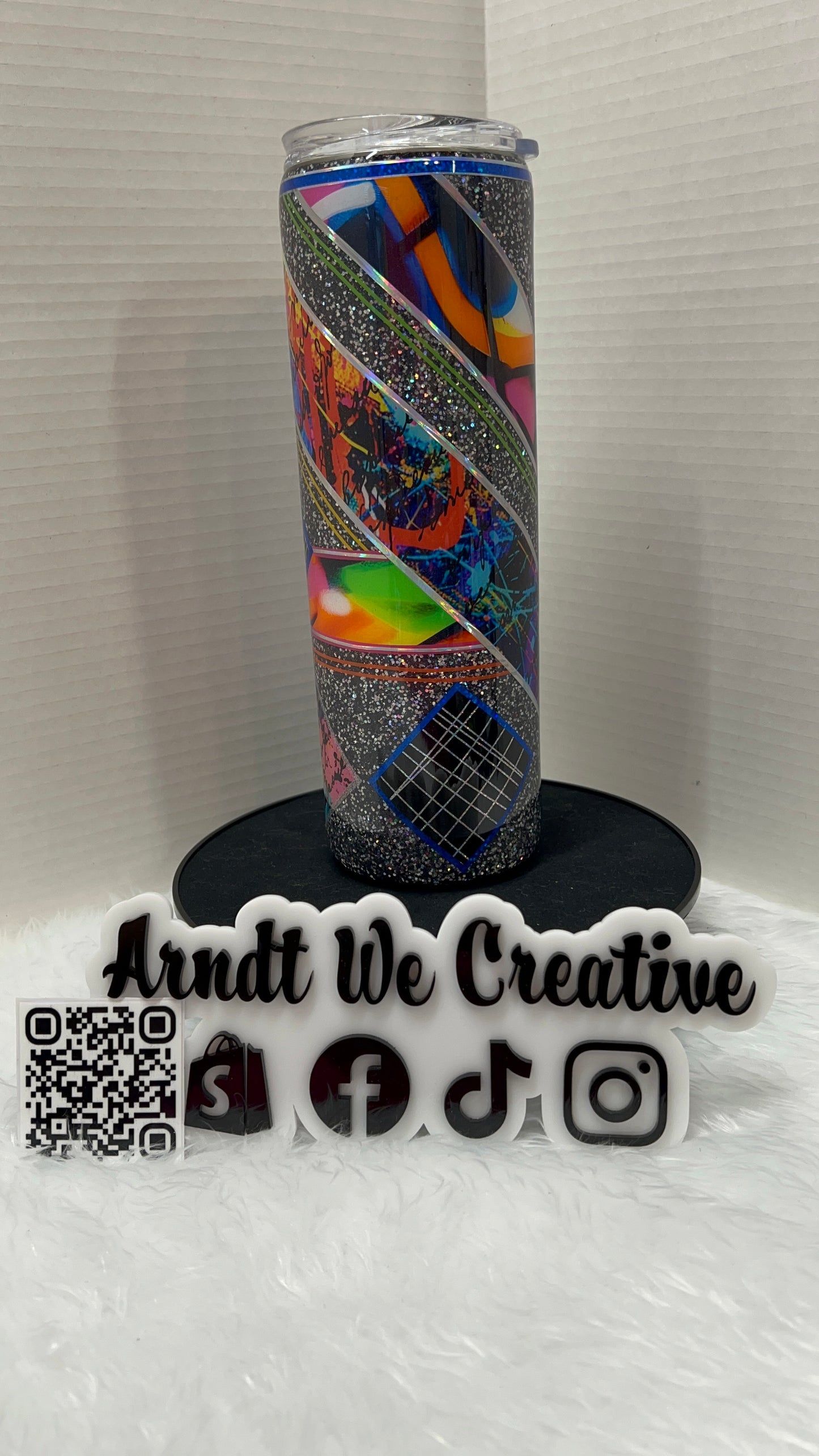 Ready to Ship - 30oz Skinny Tumbler (Mixed Media Black)