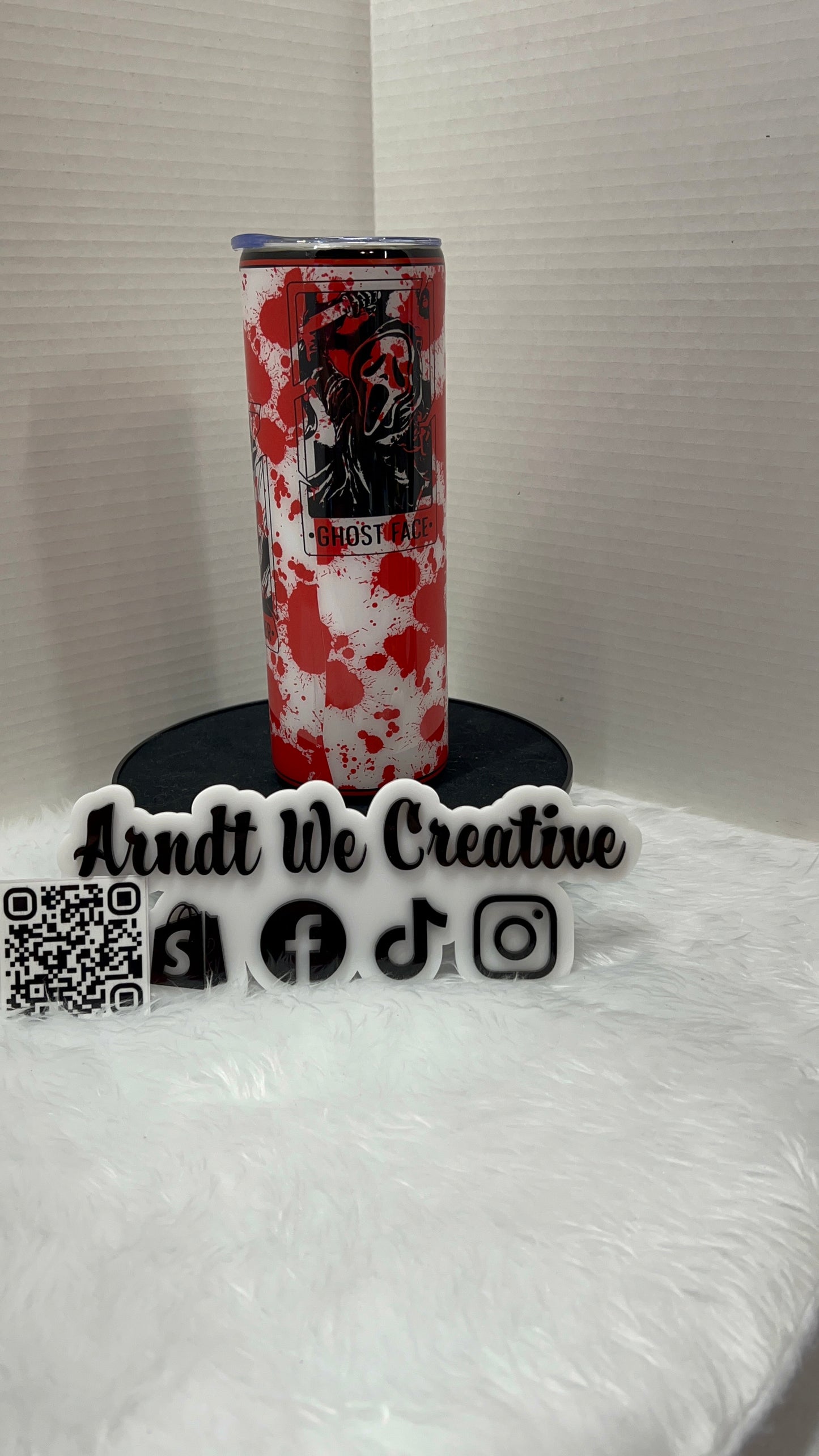 Ready to Ship - 20oz Skinny Tumbler (blood splatter)