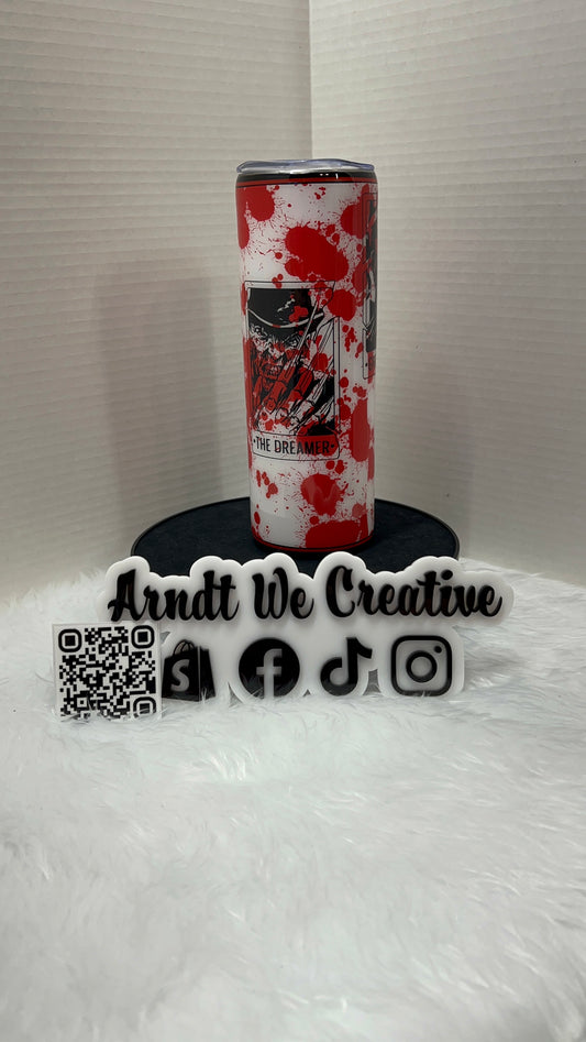 Ready to Ship - 20oz Skinny Tumbler (blood splatter)