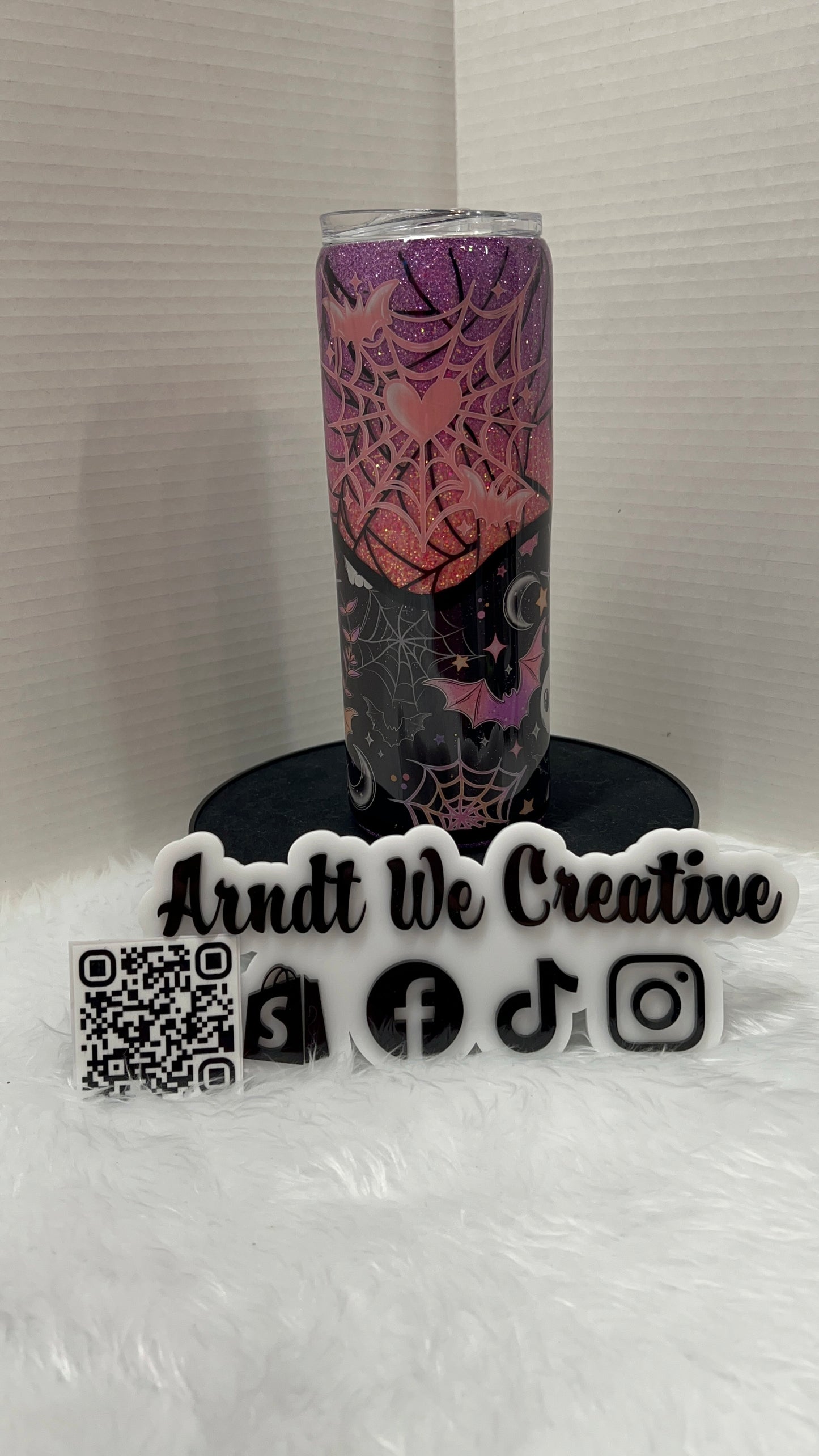 Ready to Ship - 20oz Skinny Tumbler (ombre halloween)