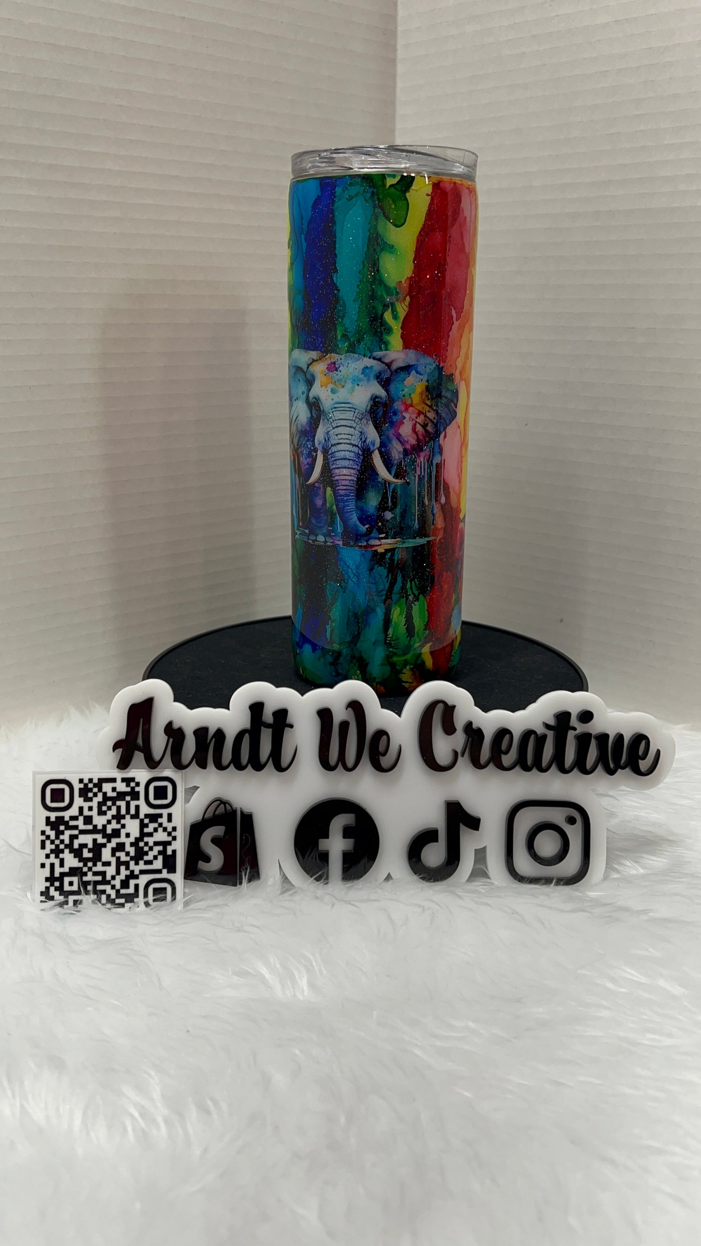 Ready to Ship - 20oz Skinny Tumbler (elephant)