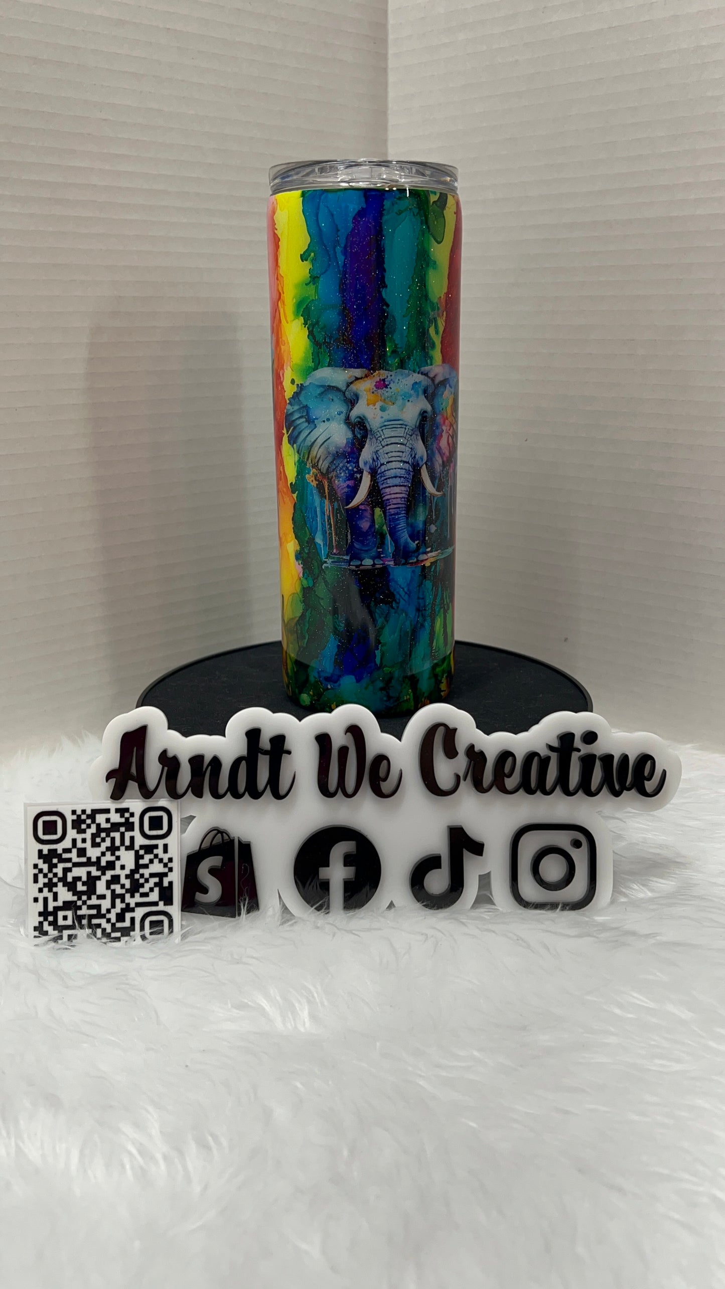 Ready to Ship - 20oz Skinny Tumbler (elephant)