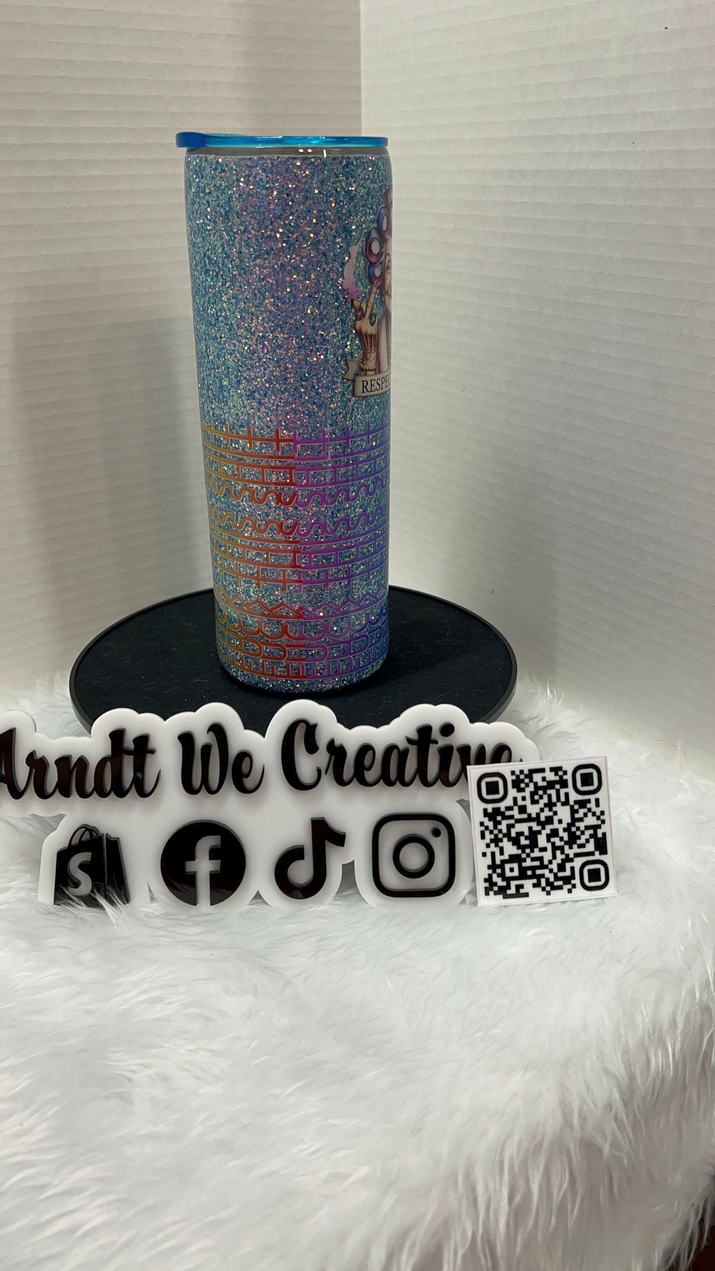 Ready to Ship - 20oz Skinny Tumbler (Hidden Message F*ck This S*it)