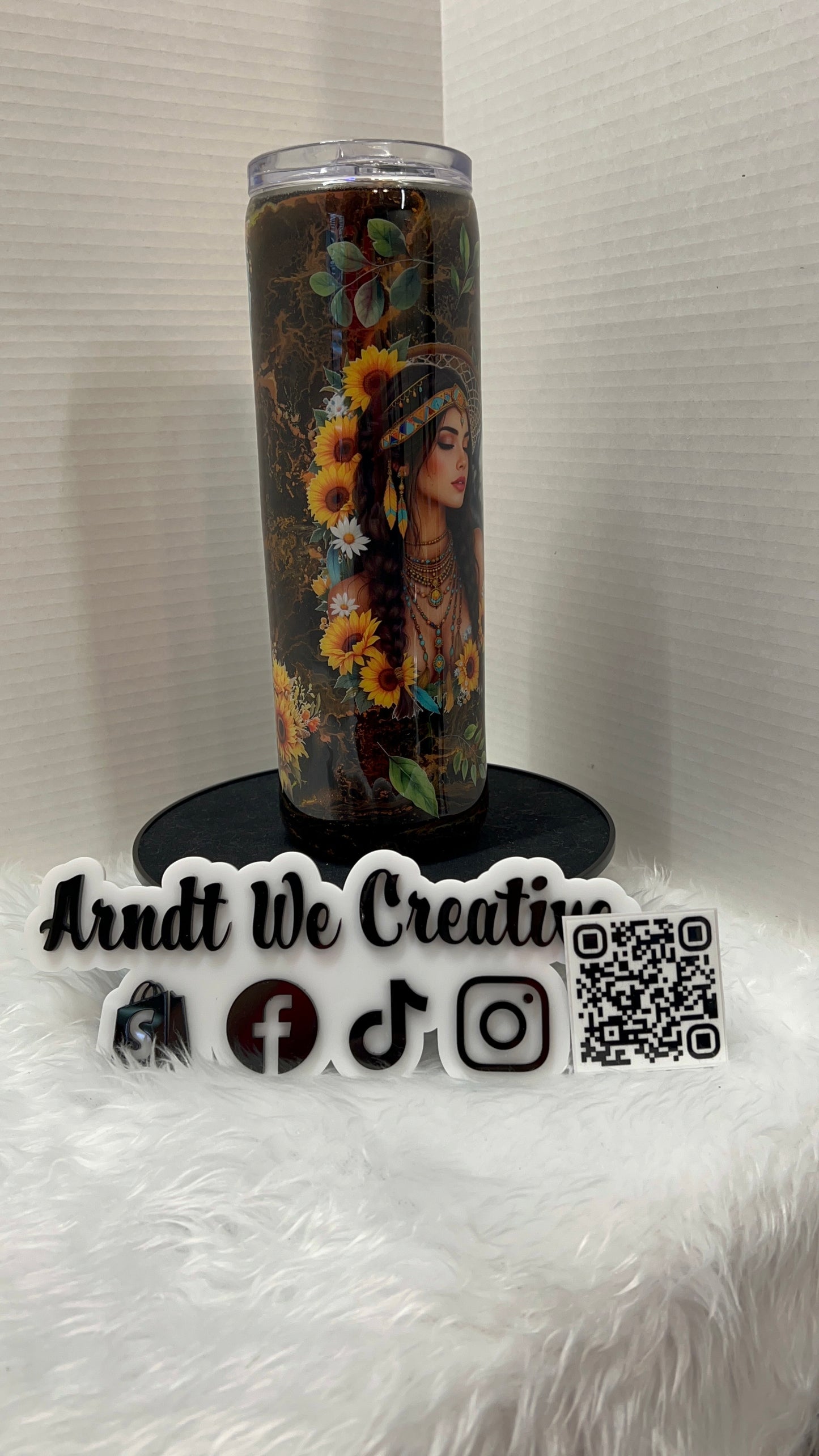Ready to Ship - 30oz Skinny Tumbler (Indigenous Woman)