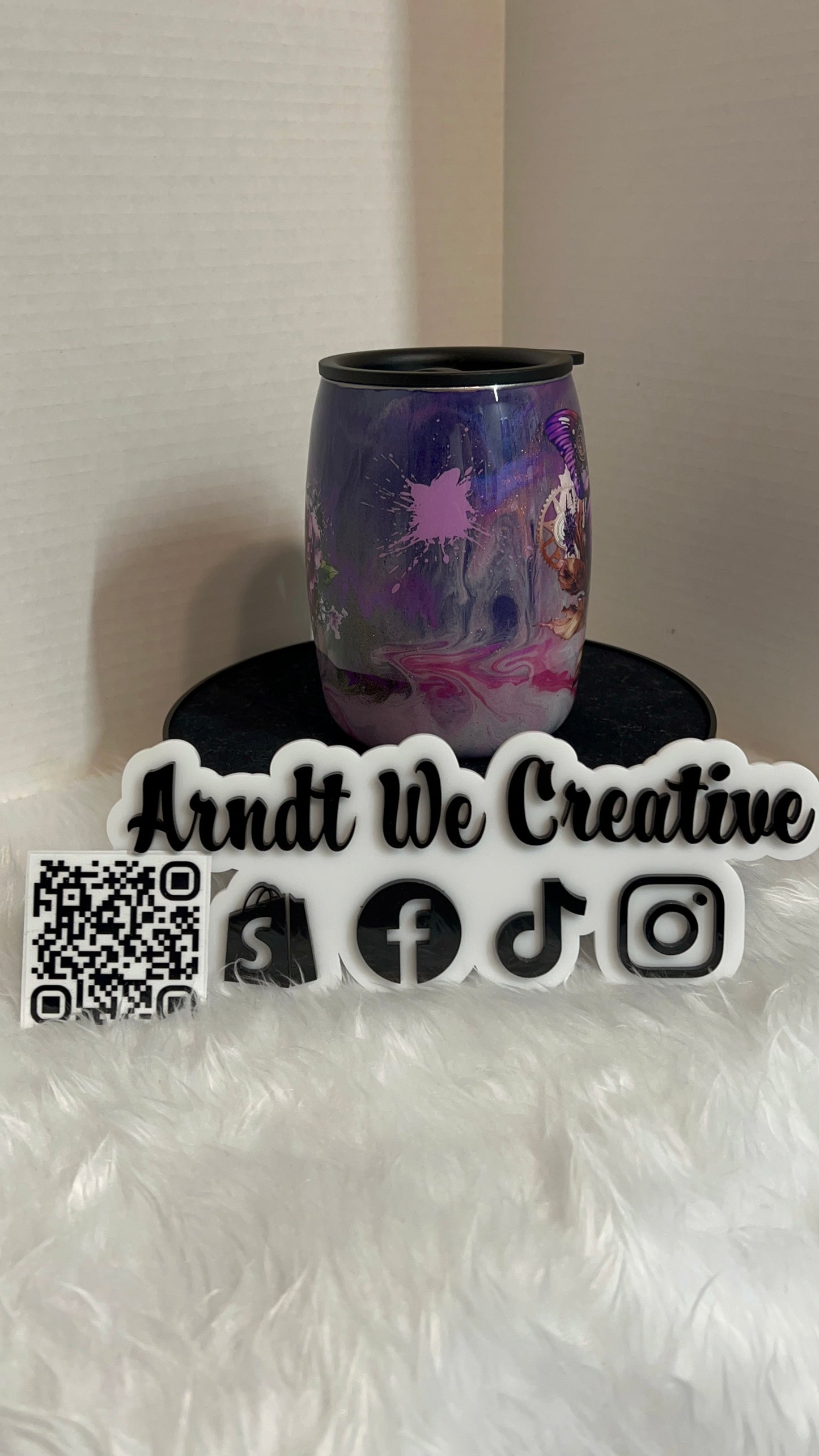 Ready to Ship - 14oz Coffee Mug (Purple Butterfly)