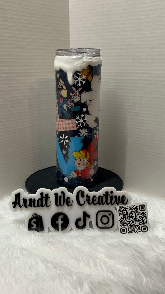 Ready to Ship - 30oz Skinny Tumbler (Snowman)
