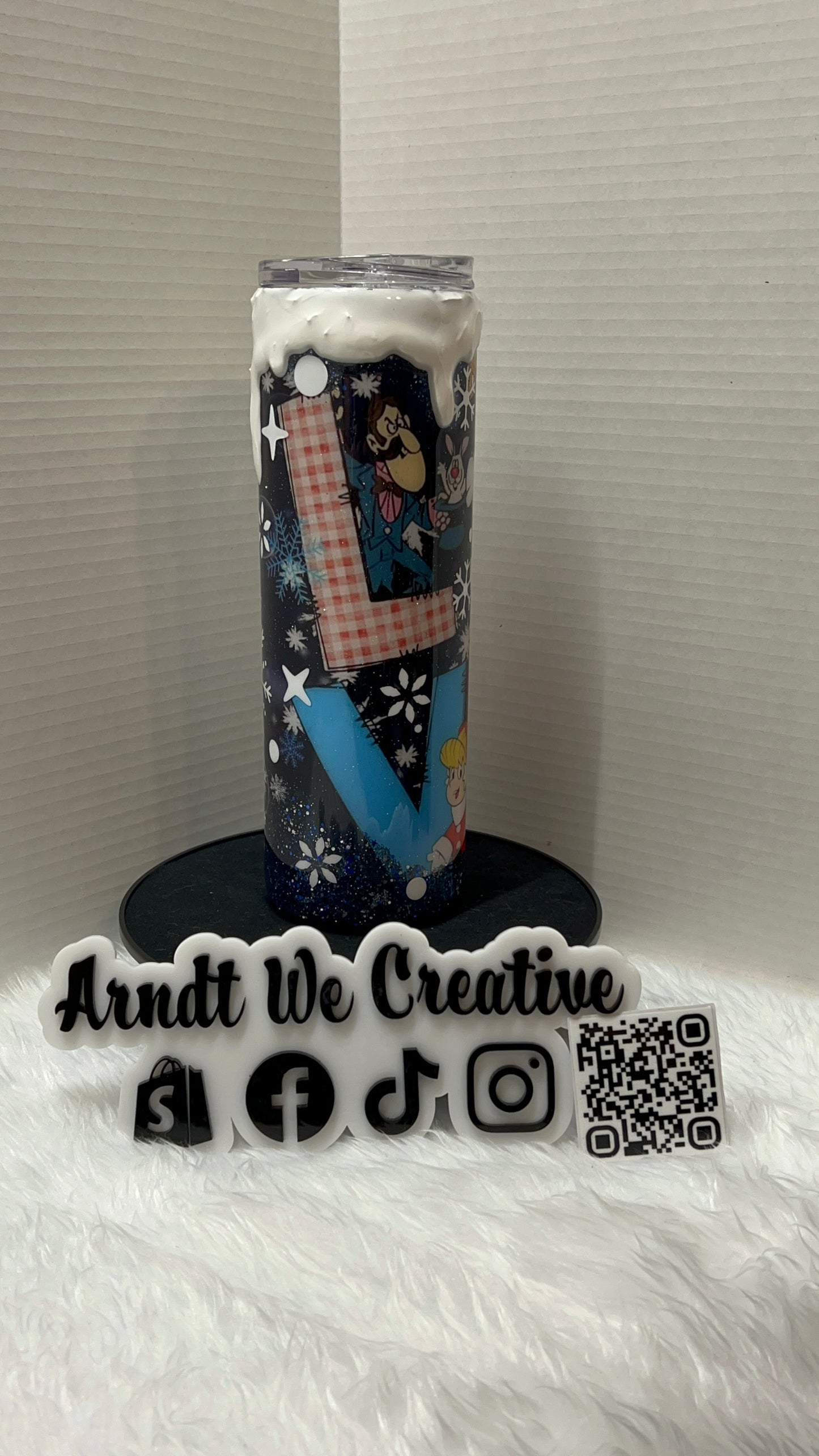 Ready to Ship - 30oz Skinny Tumbler (Snowman)