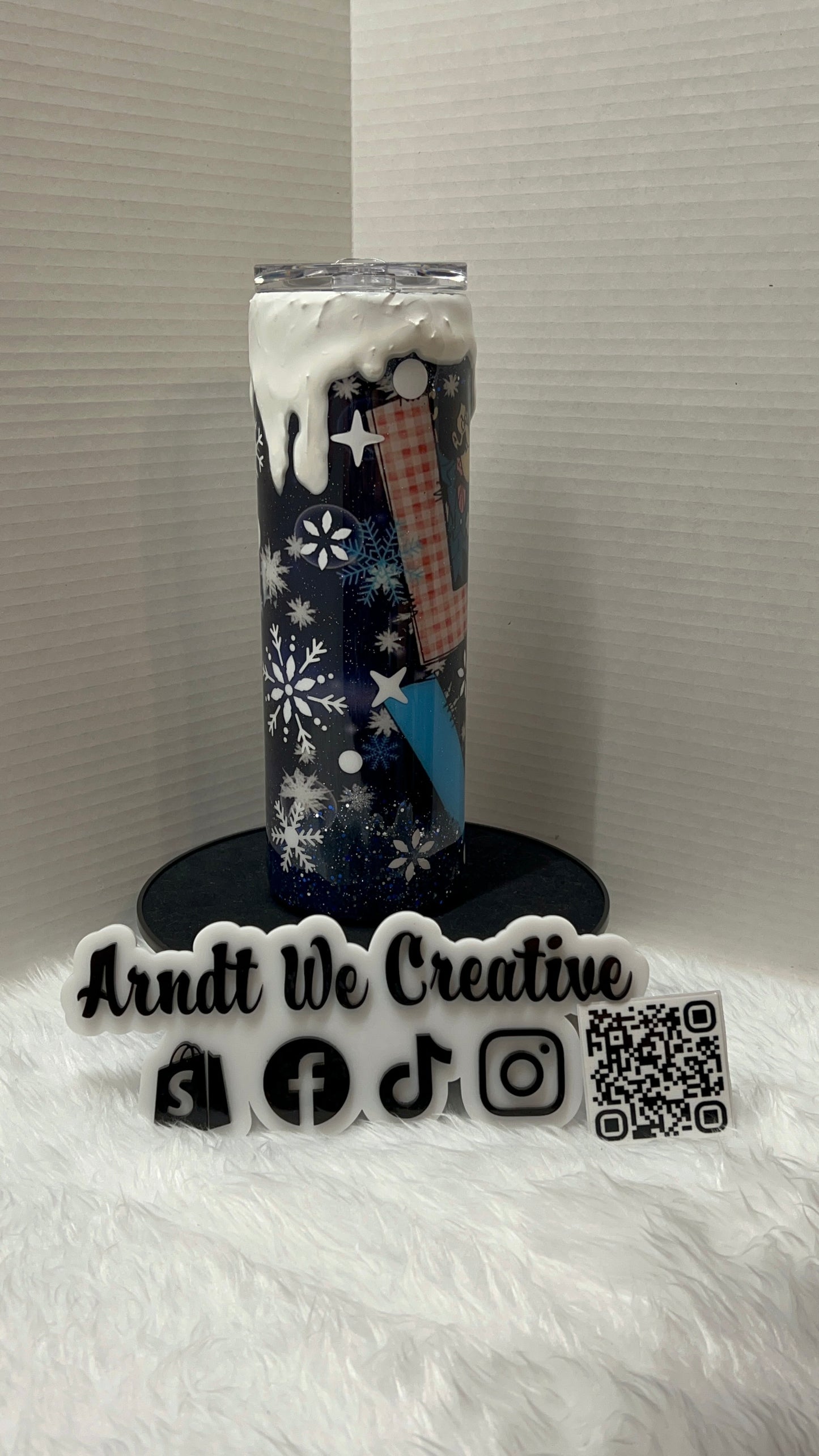 Ready to Ship - 30oz Skinny Tumbler (Snowman)