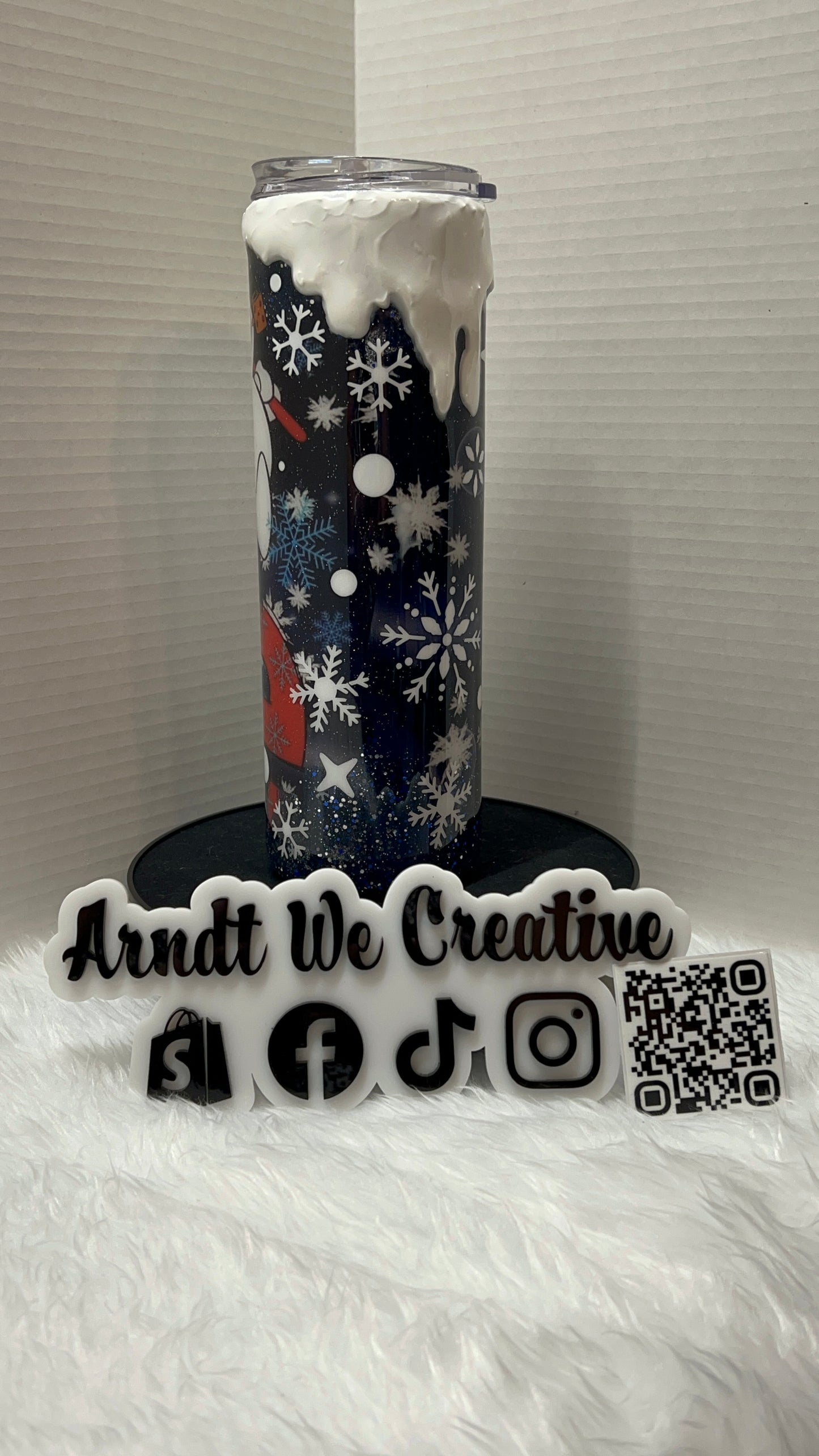 Ready to Ship - 30oz Skinny Tumbler (Snowman)