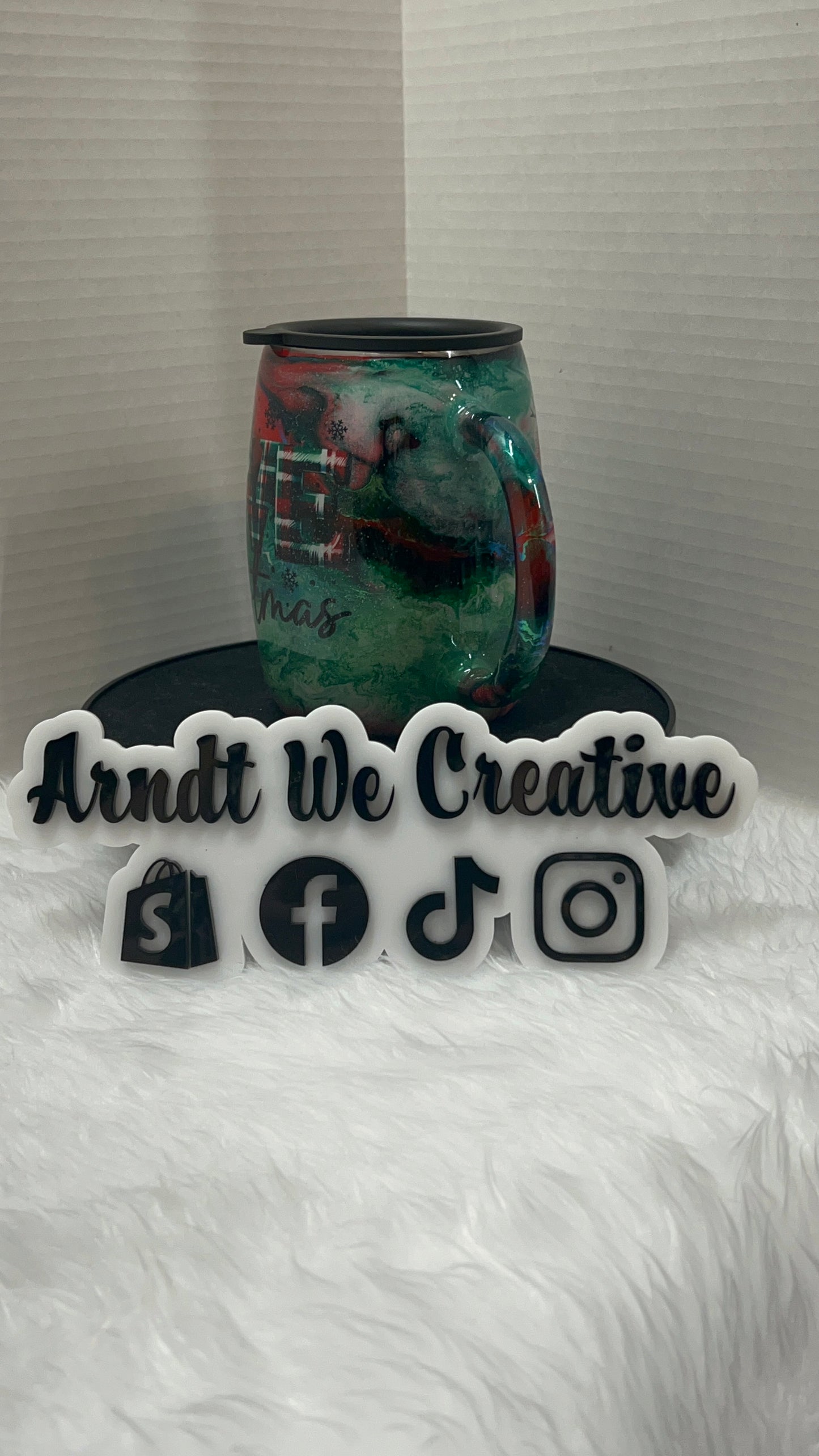 Ready to Ship - 14oz Coffee Mug (Red & Green Ink - Love Christmas)