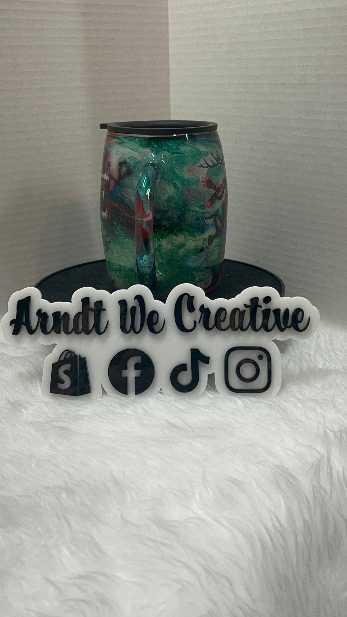 Ready to Ship - 14oz Coffee Mug (Red & Green Ink - Love Christmas)