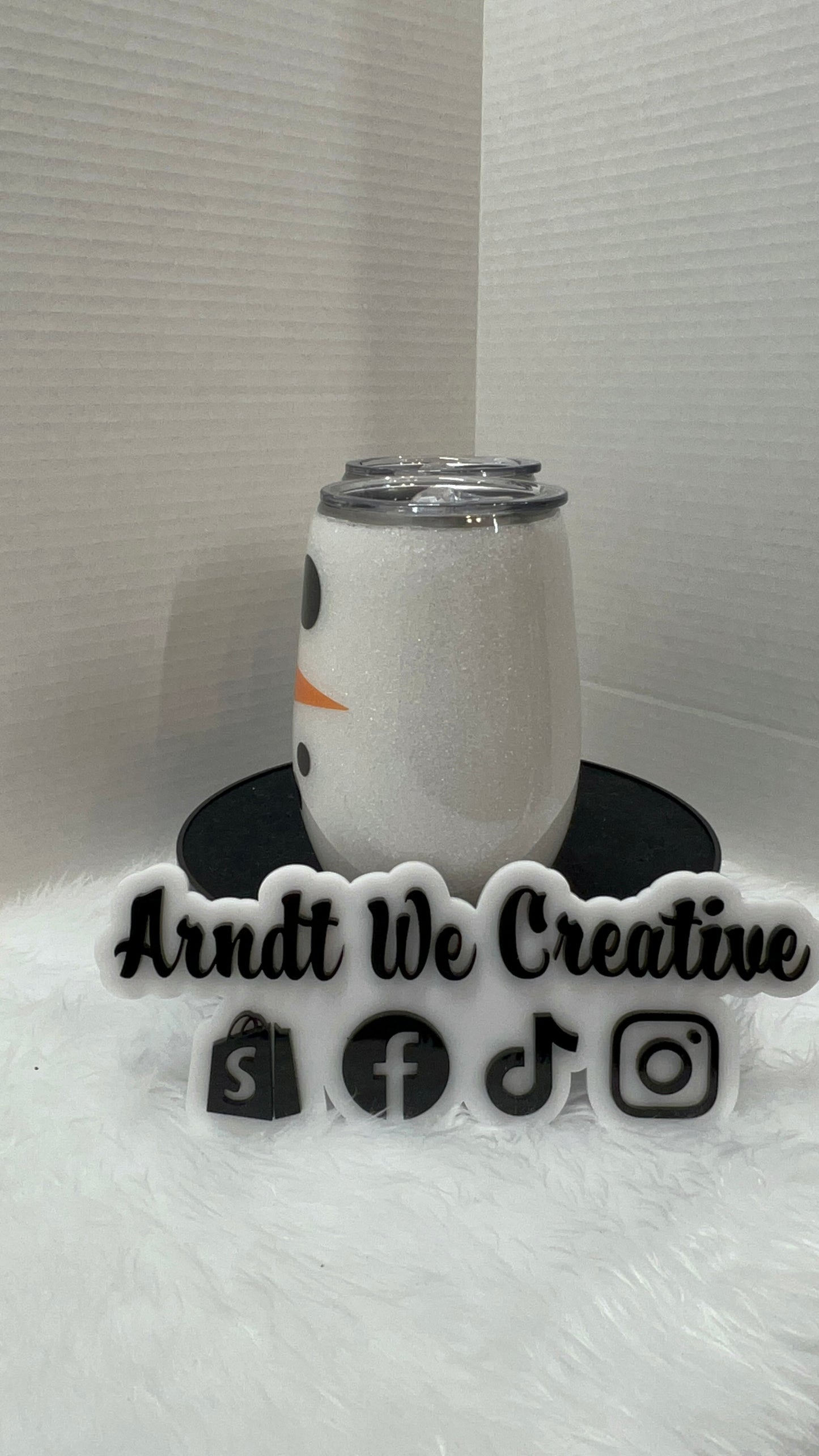 Ready to Ship - 14oz Stemless Wine Tumbler (Mr. & Mrs. Snowman)