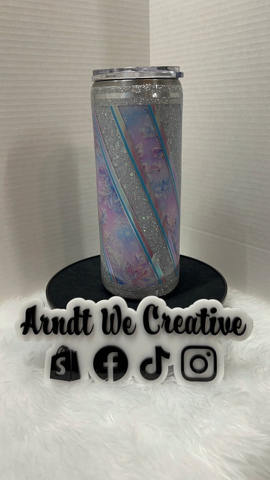 Ready to Ship - 25oz Skinny Tumbler (Snowflakes)