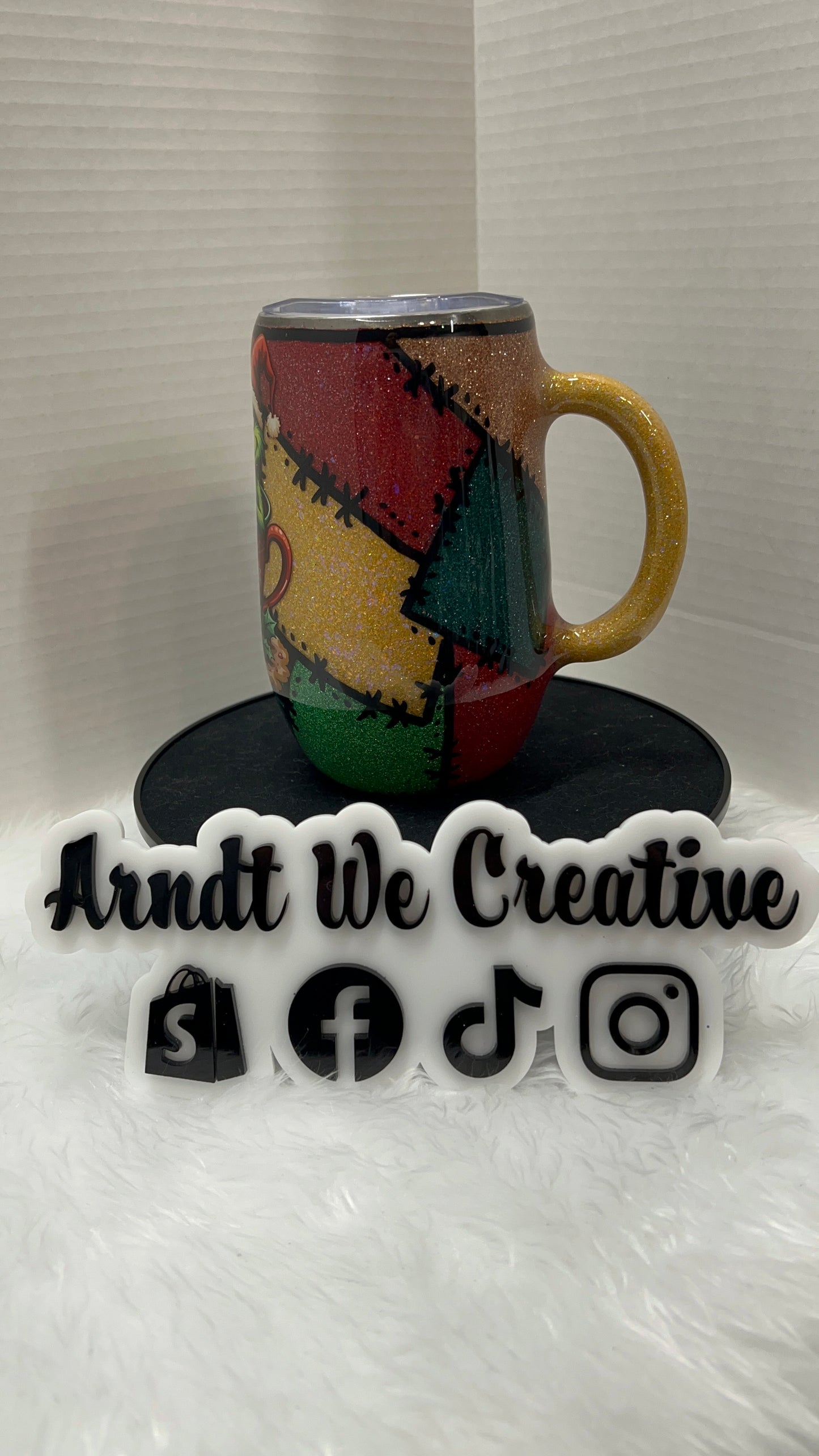 Ready to Ship - 16oz Stemmy (Green Guy Patchwork)