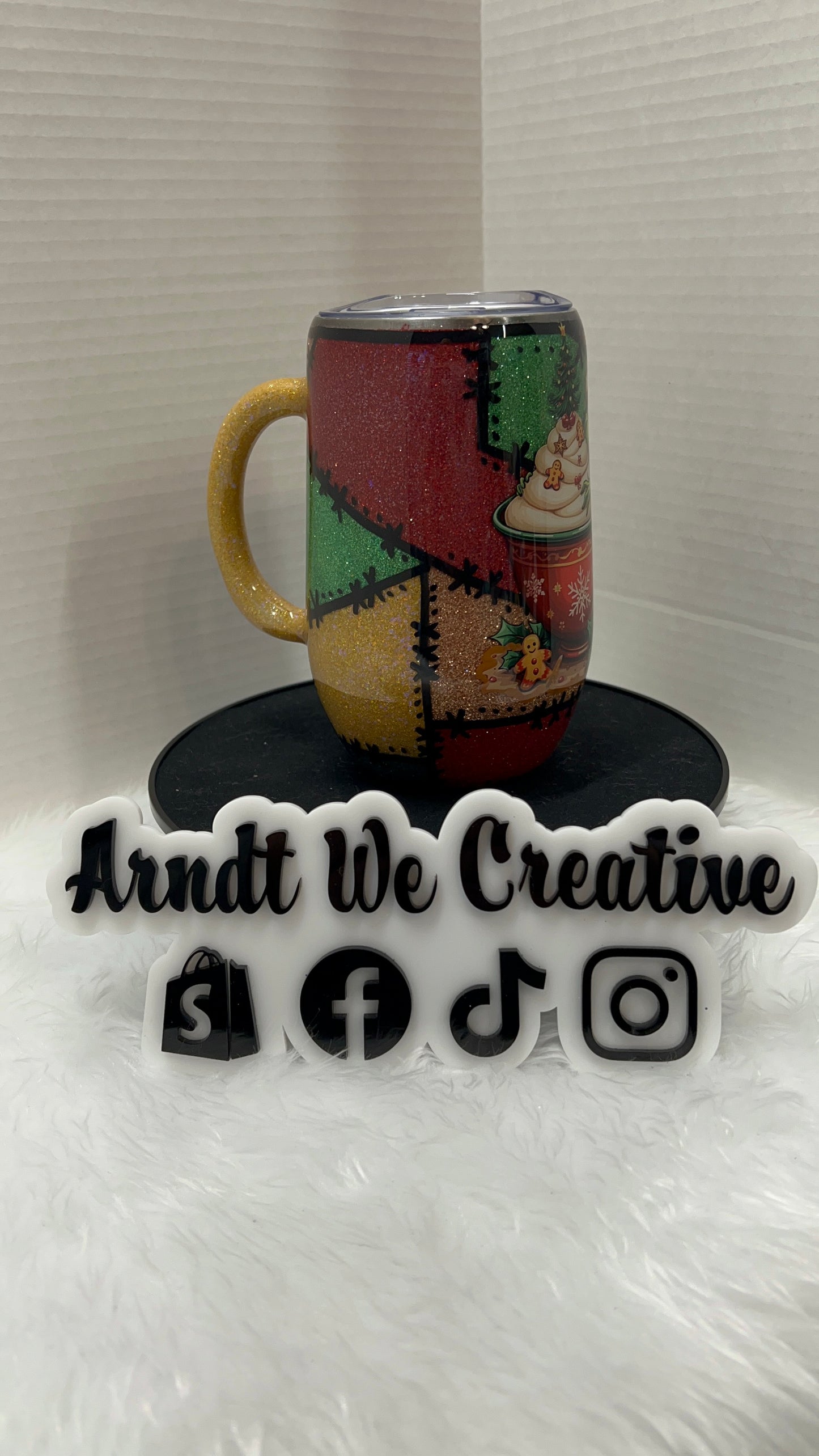 Ready to Ship - 16oz Stemmy (Green Guy Patchwork)