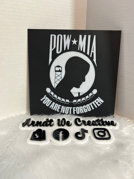 3D Prints - POW MIA 8x8 Sign