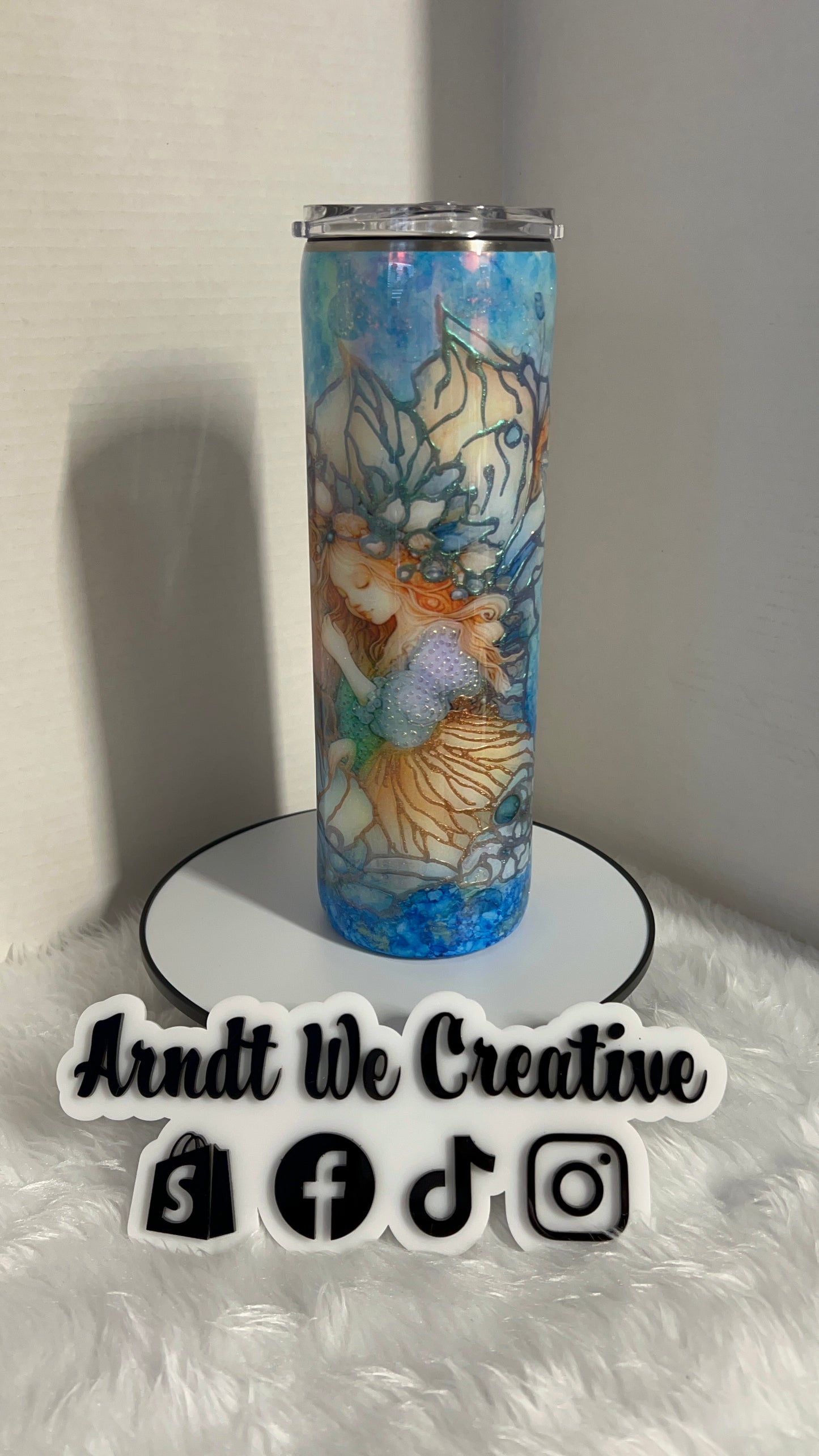 Ready to Ship - 30oz Skinny Tumbler (Fairy with Dragonfly)