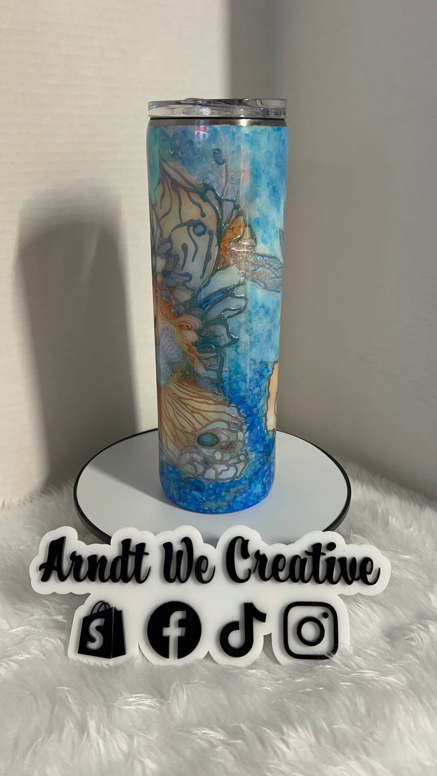 Ready to Ship - 30oz Skinny Tumbler (Fairy with Dragonfly)