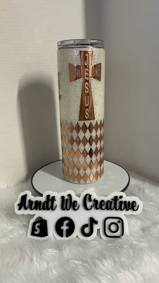 Ready to Ship - 30oz Skinny Tumbler (I Do My Best God Does the Rest)