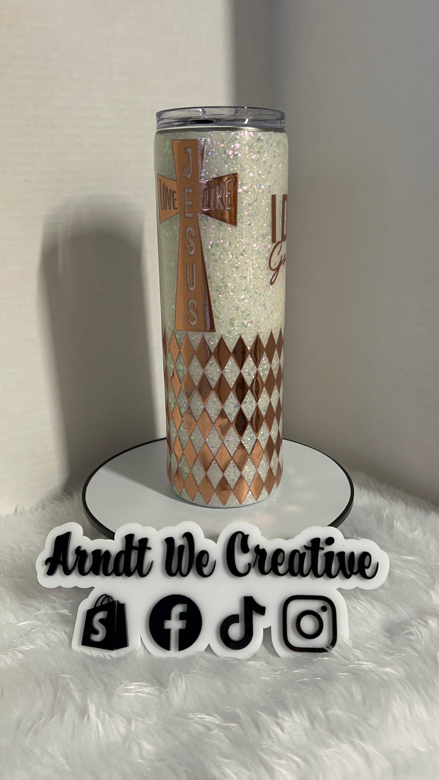 Ready to Ship - 30oz Skinny Tumbler (I Do My Best God Does the Rest)