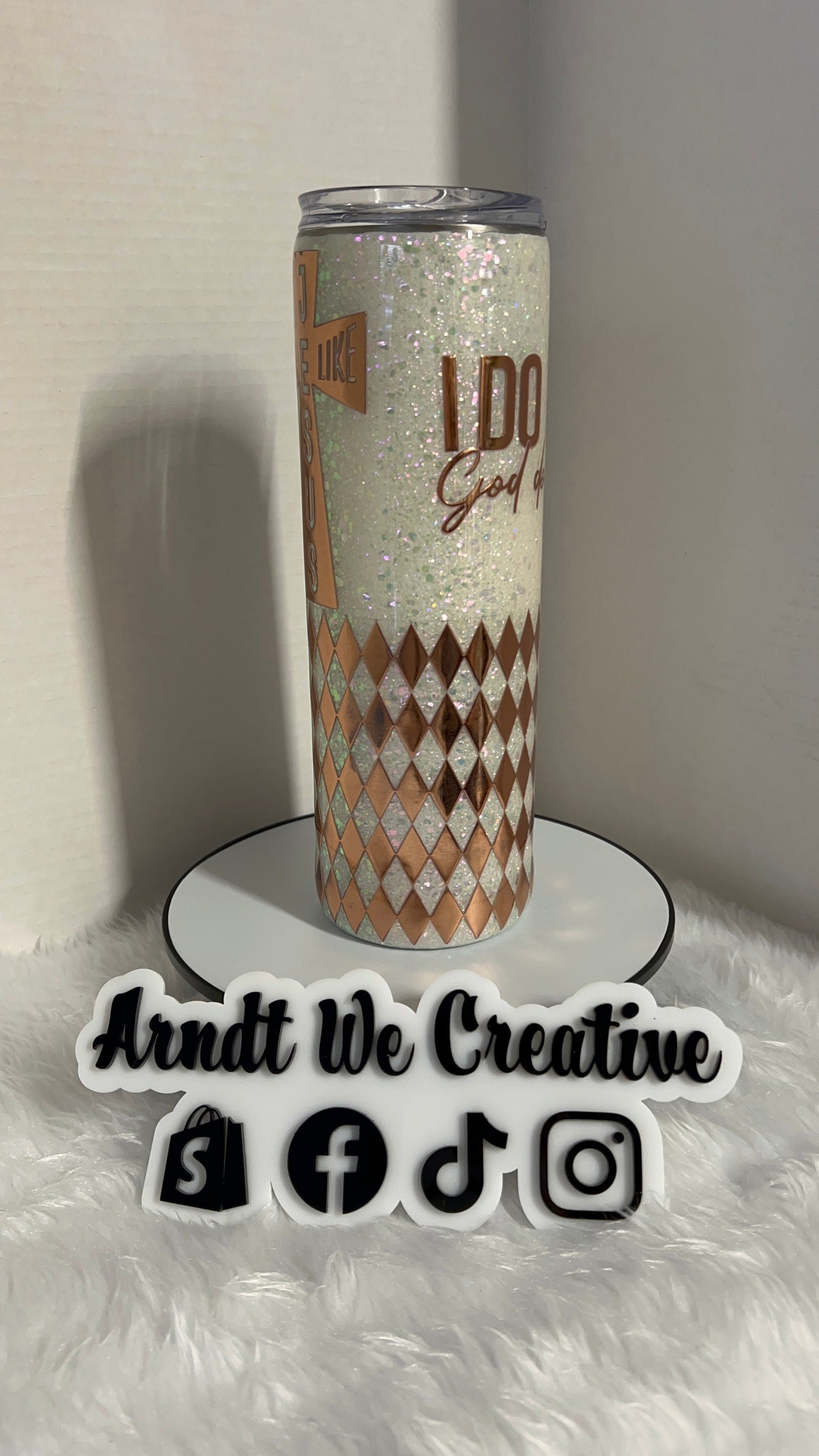 Ready to Ship - 30oz Skinny Tumbler (I Do My Best God Does the Rest)
