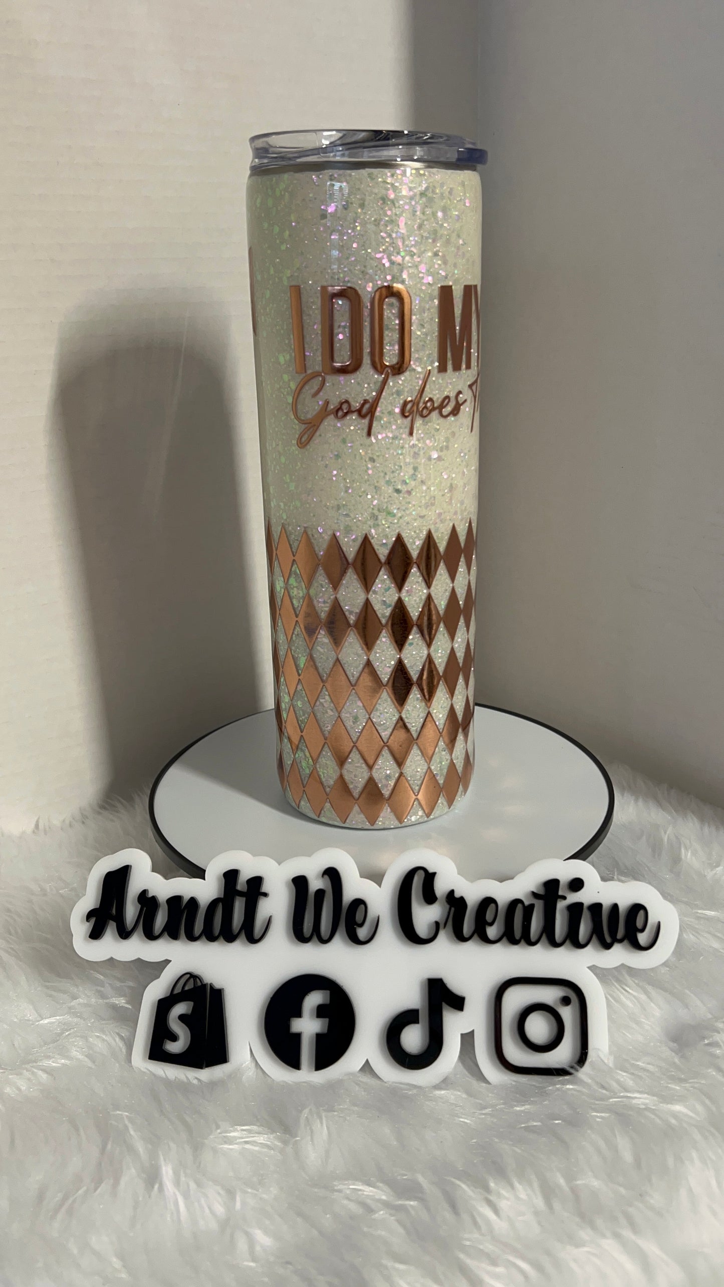 Ready to Ship - 30oz Skinny Tumbler (I Do My Best God Does the Rest)