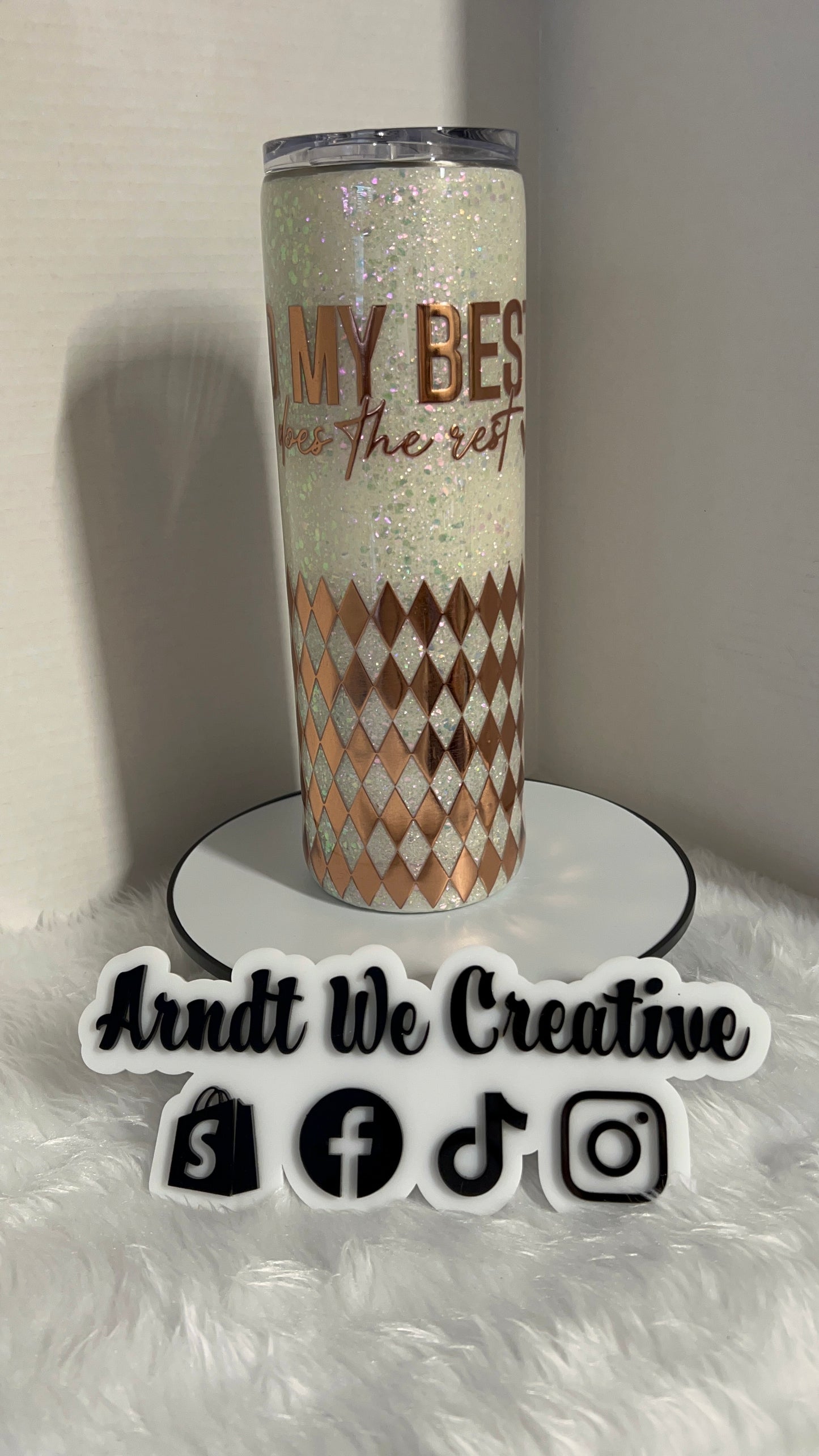 Ready to Ship - 30oz Skinny Tumbler (I Do My Best God Does the Rest)