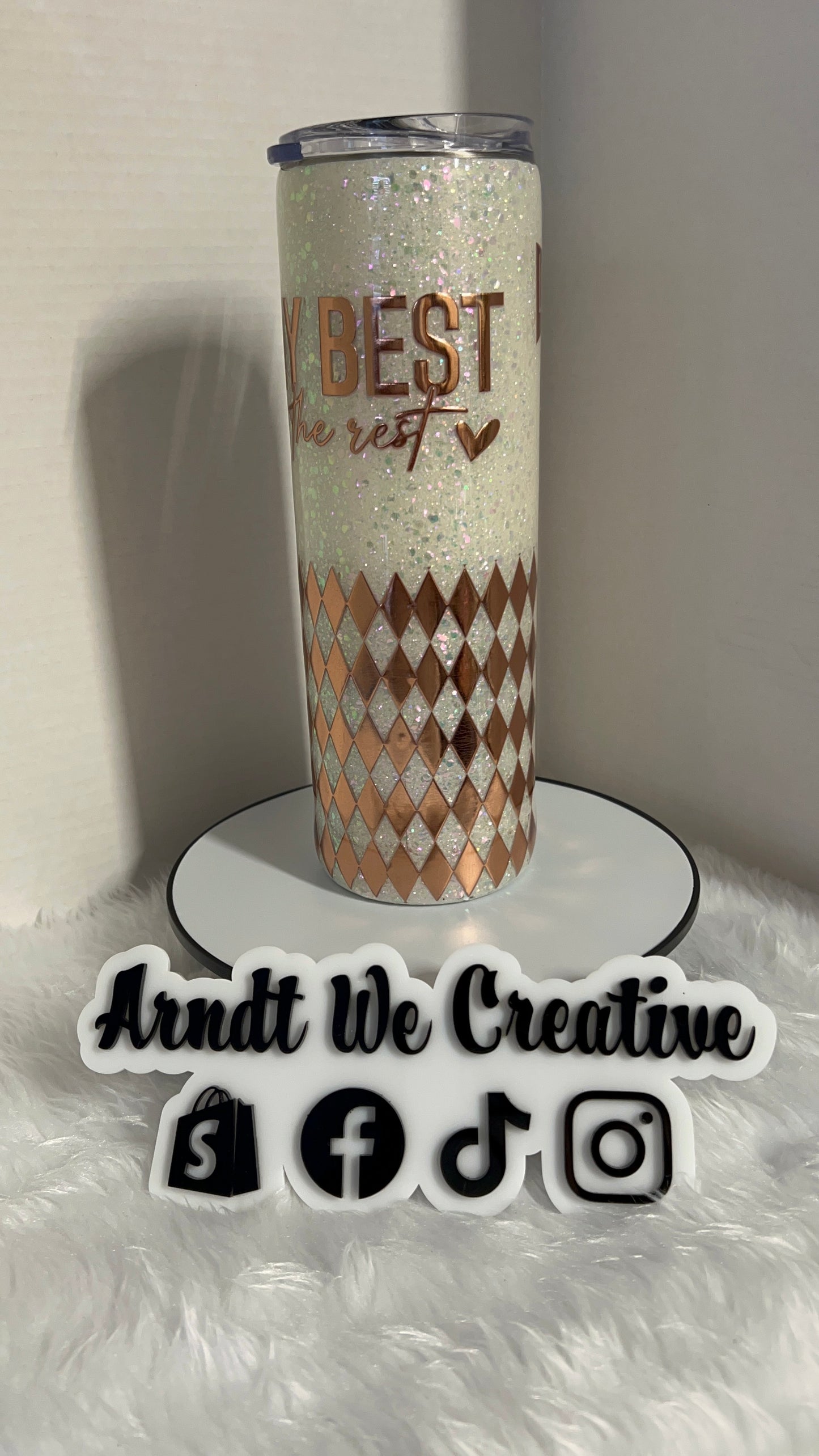 Ready to Ship - 30oz Skinny Tumbler (I Do My Best God Does the Rest)