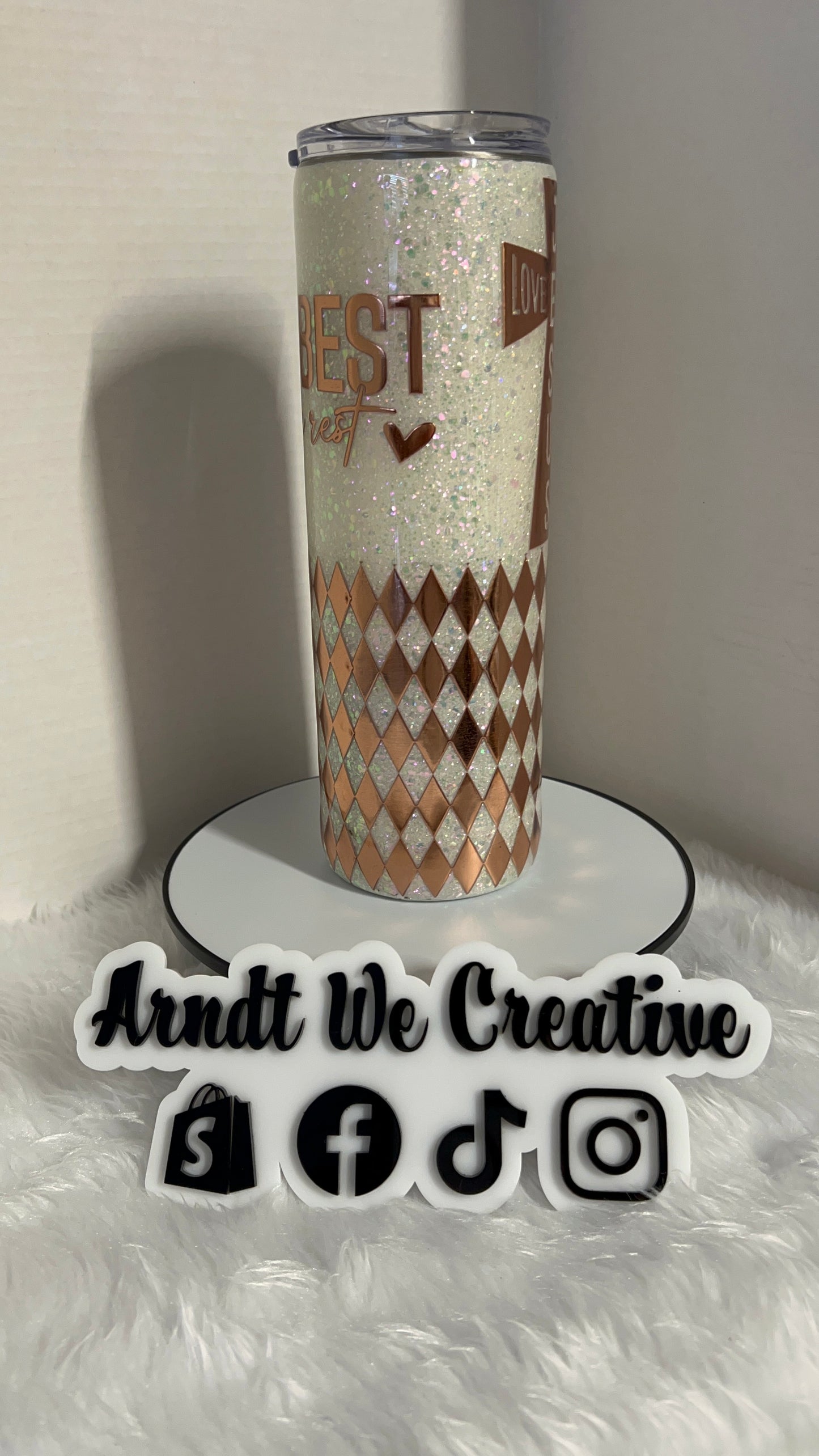 Ready to Ship - 30oz Skinny Tumbler (I Do My Best God Does the Rest)