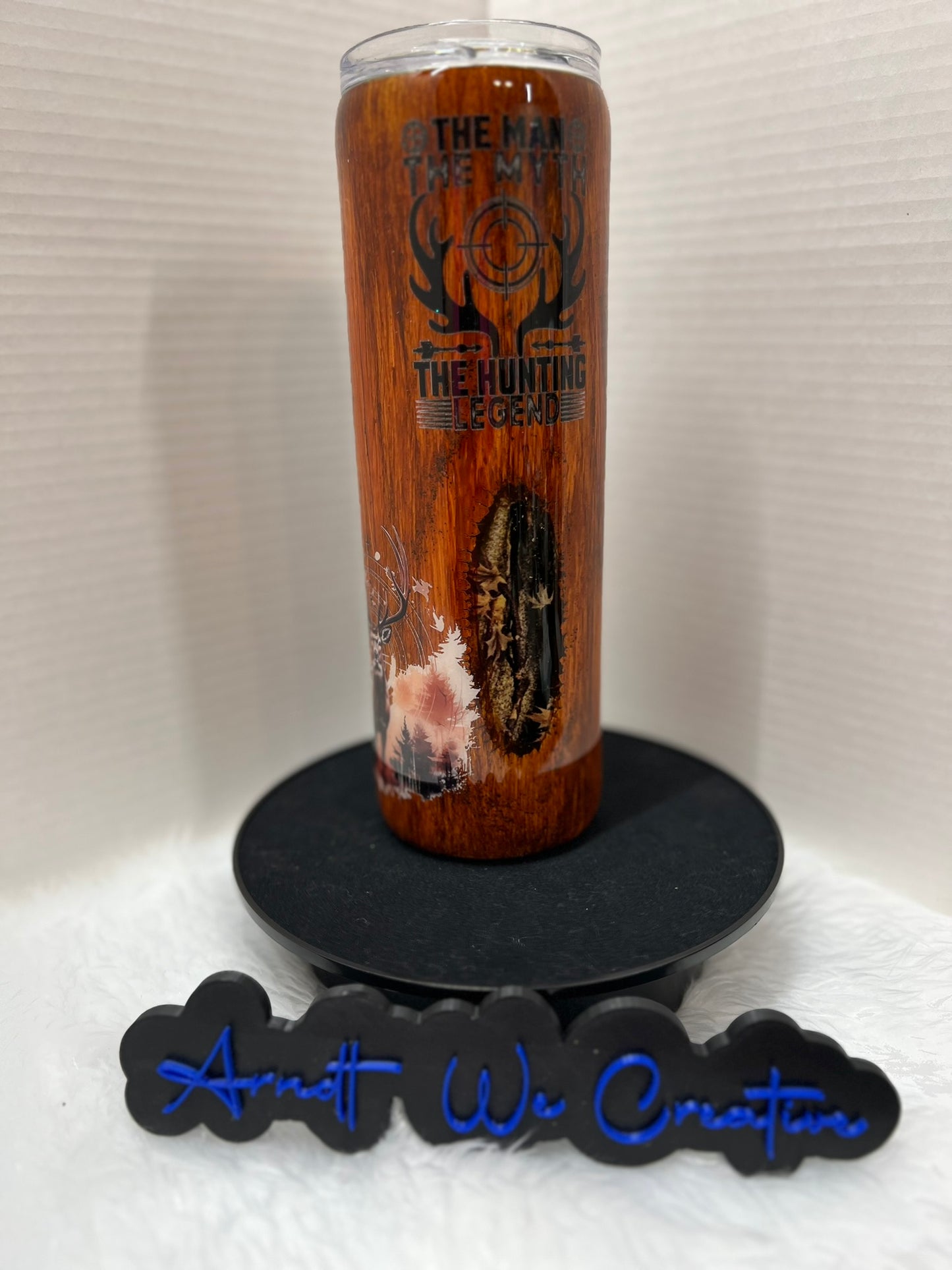 Ready to Ship - 30oz Skinny Tumbler (Woodgrain Deer)