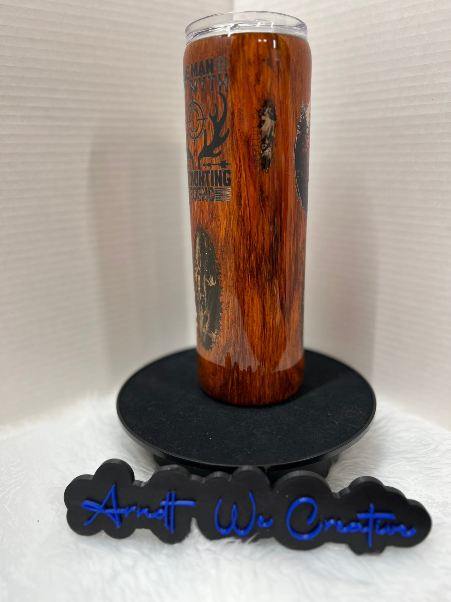Ready to Ship - 30oz Skinny Tumbler (Woodgrain Deer)