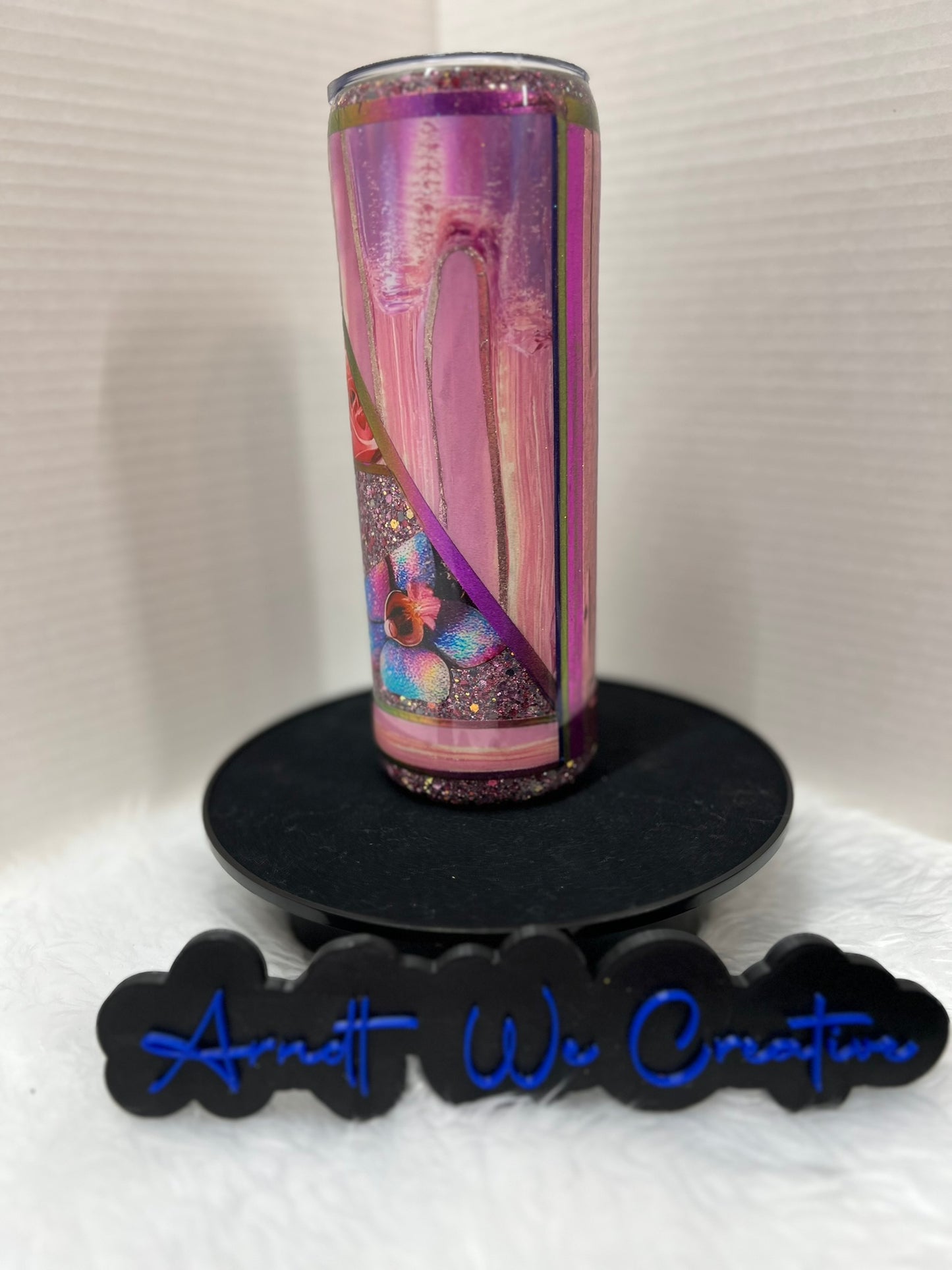 Ready to Ship - 20oz Skinny Tumbler (Pink Abstract)