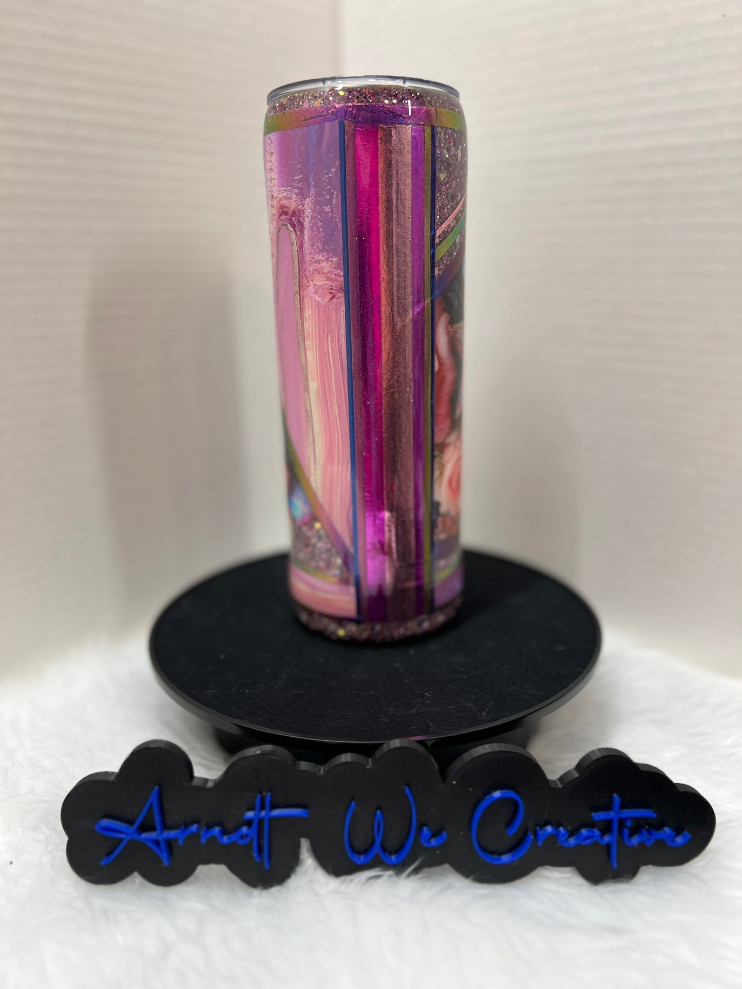 Ready to Ship - 20oz Skinny Tumbler (Pink Abstract)