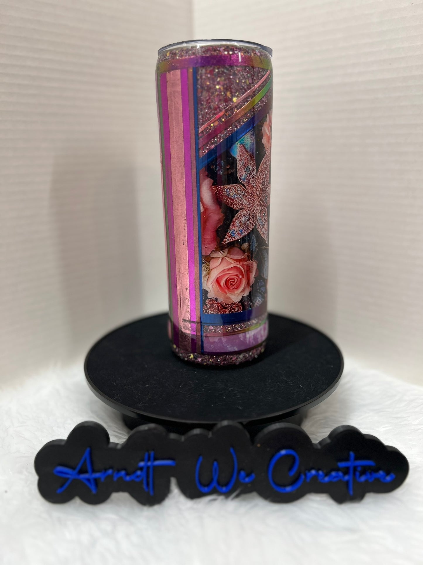 Ready to Ship - 20oz Skinny Tumbler (Pink Abstract)