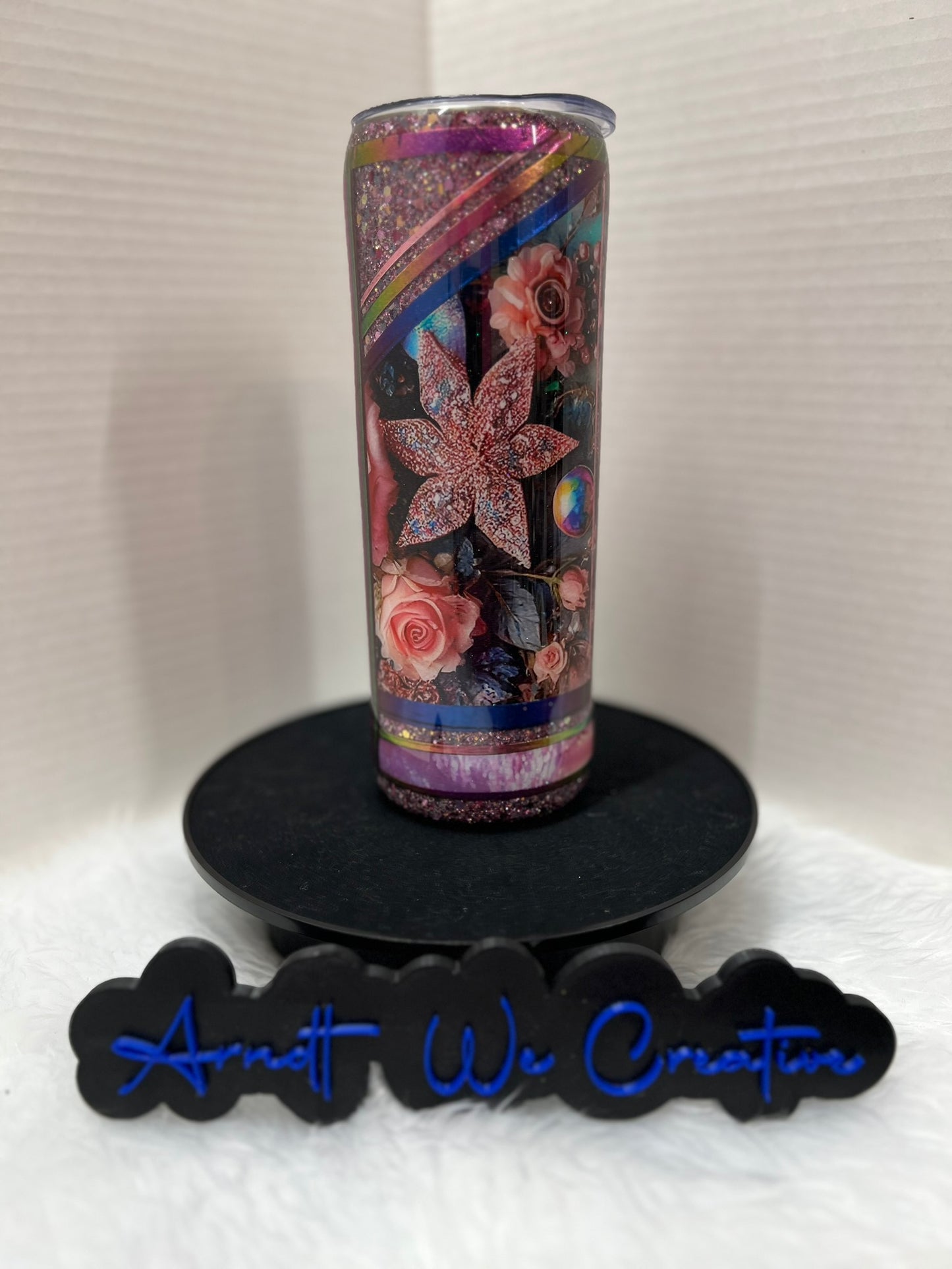 Ready to Ship - 20oz Skinny Tumbler (Pink Abstract)