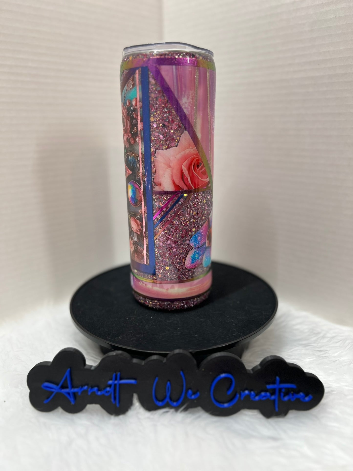Ready to Ship - 20oz Skinny Tumbler (Pink Abstract)