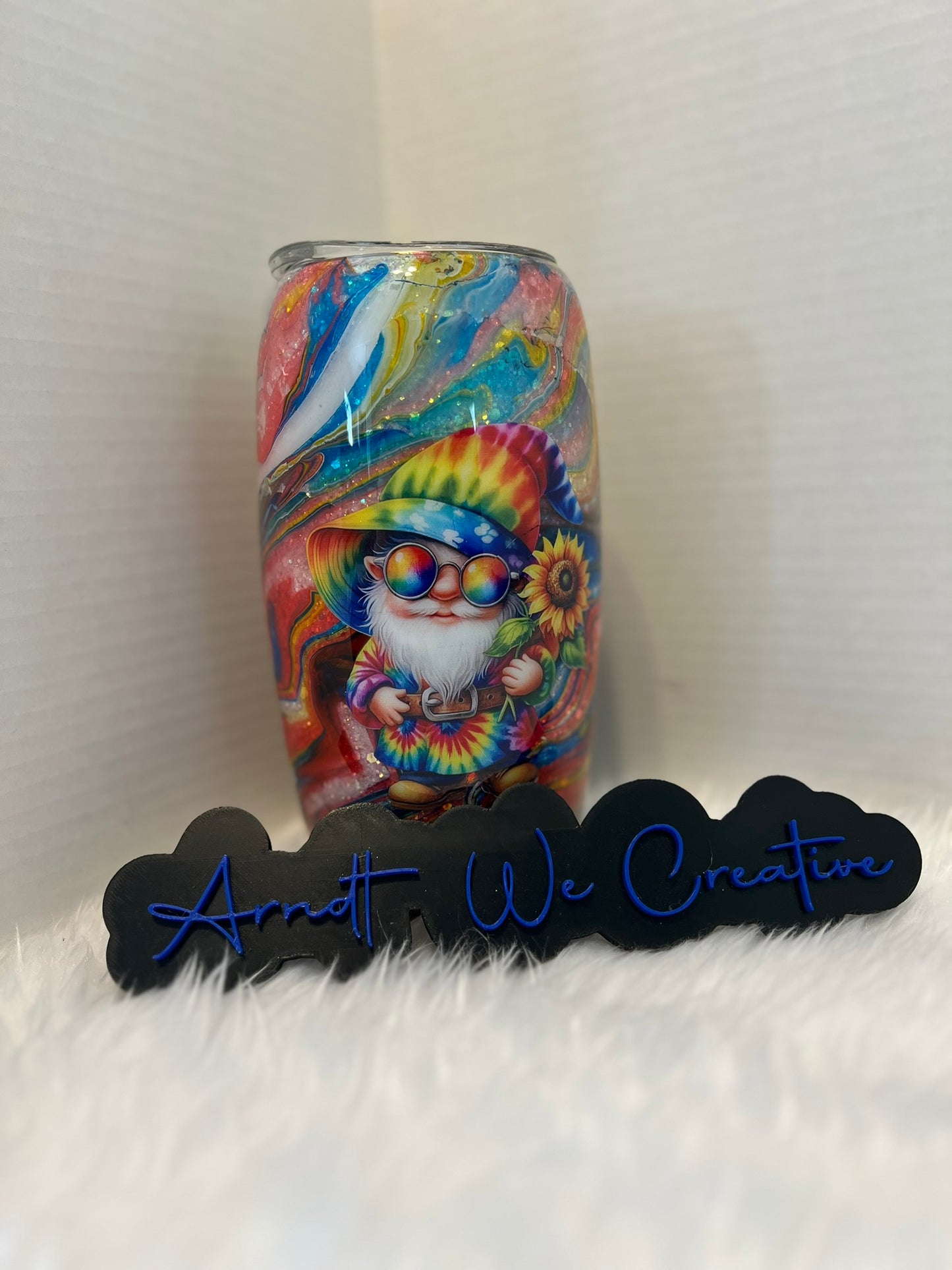 Ready to Ship - 25oz Stemless Wine (Groovy Gnome Hydrodip)