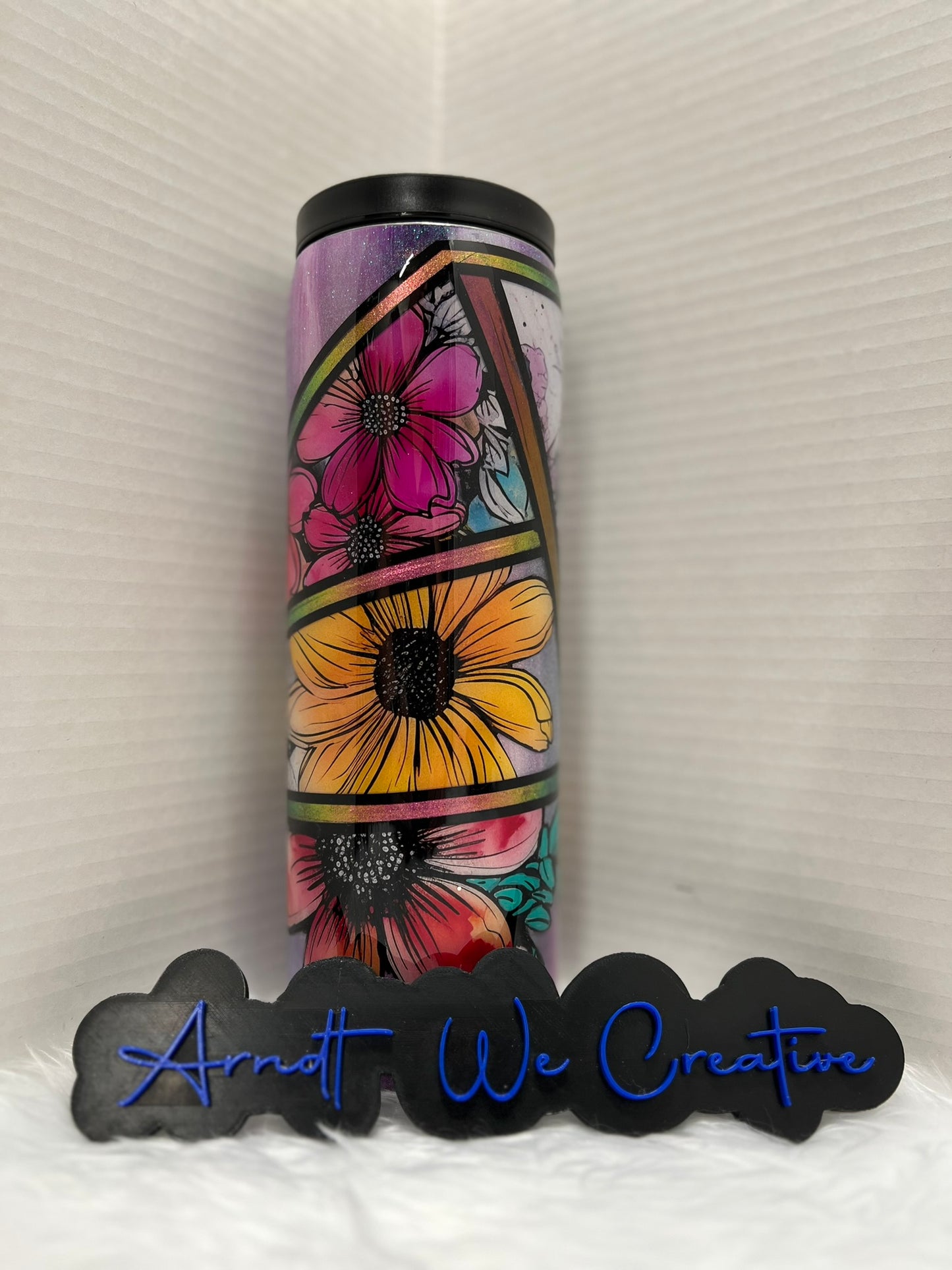 Ready to Ship - 30oz Skinny Tumbler (Abstract Flowers)