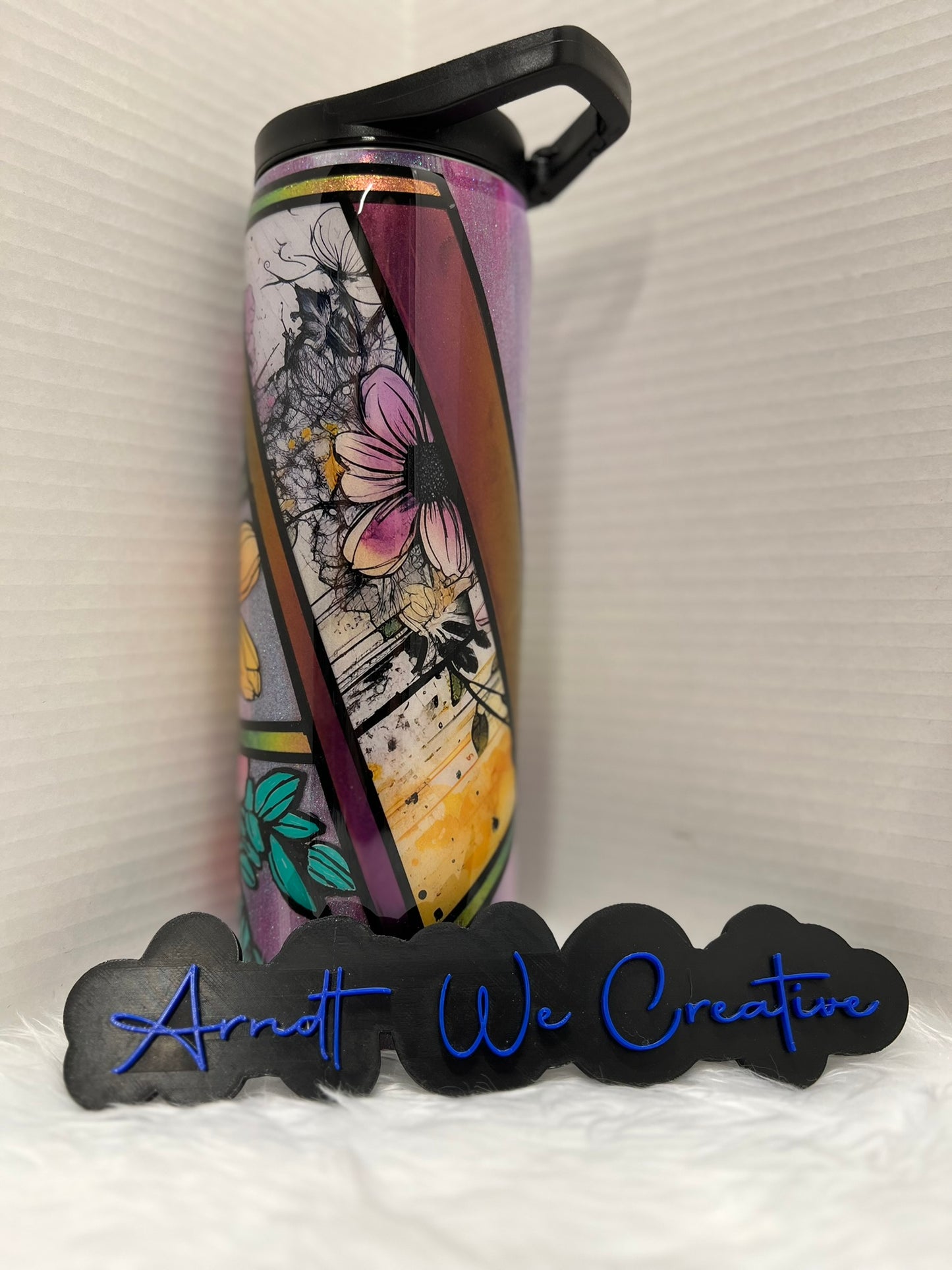 Ready to Ship - 30oz Skinny Tumbler (Abstract Flowers)